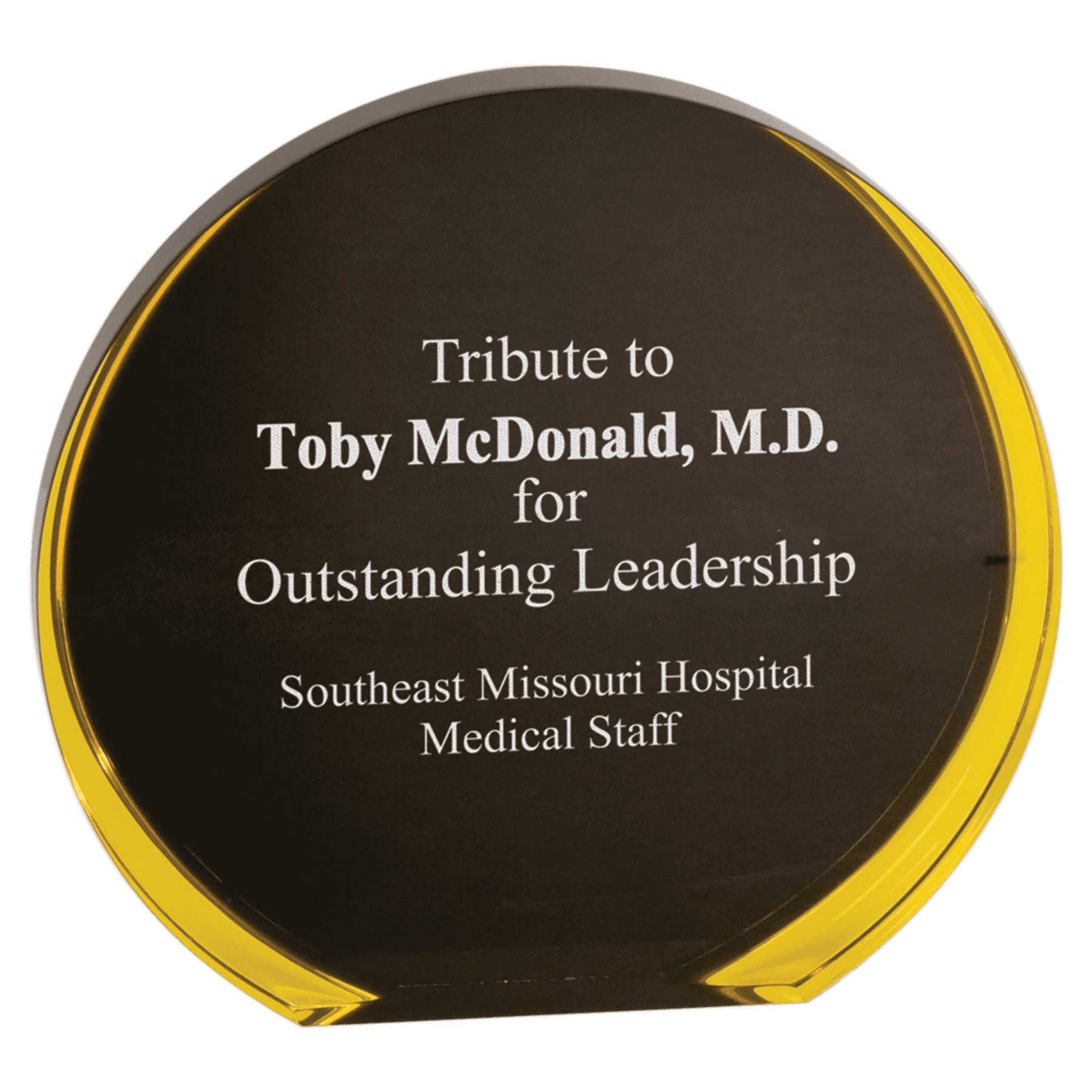 5 1/2" Black/Gold Luminary Circle Acrylic