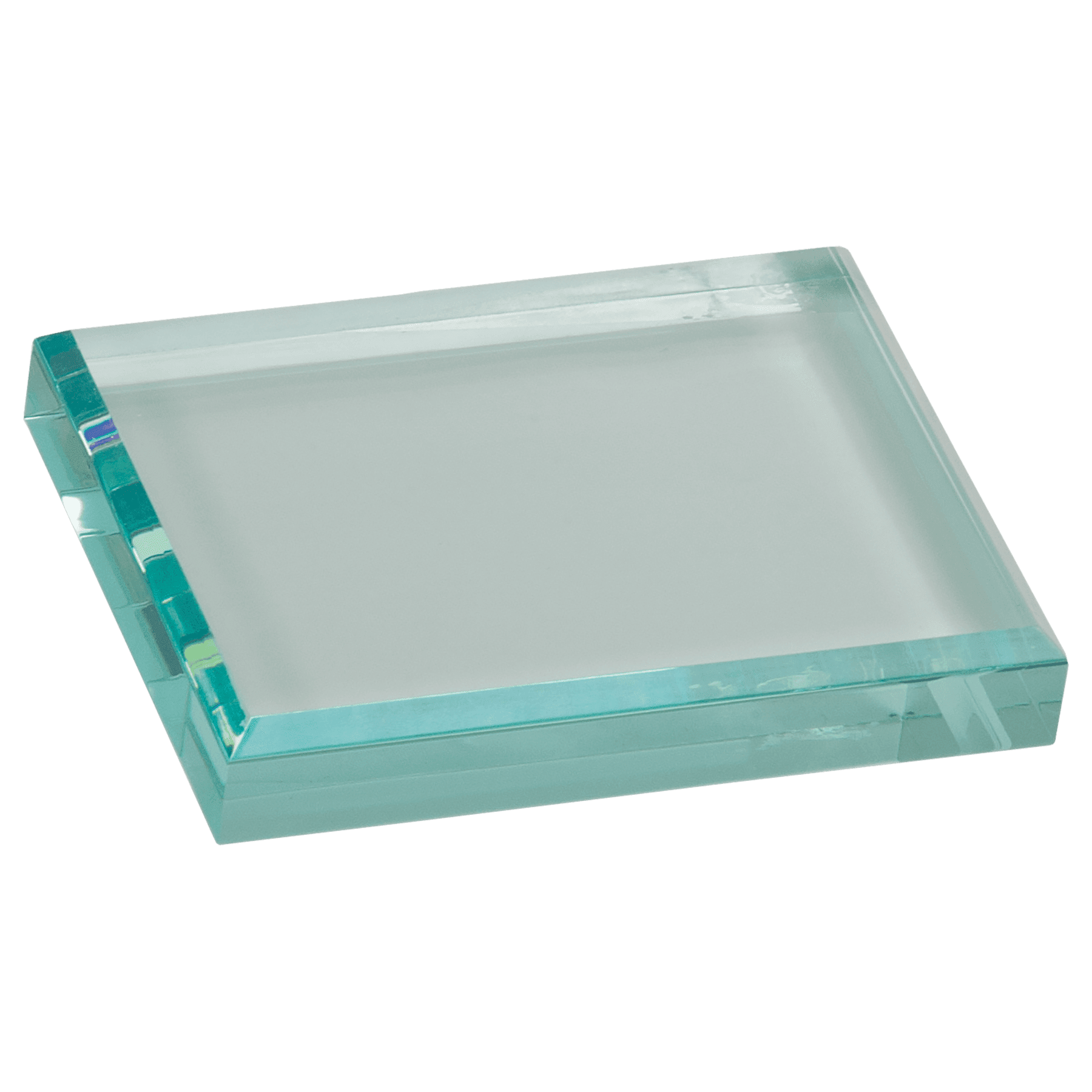 4 1/2" x 3 1/2" Jade Acrylic Paperweight