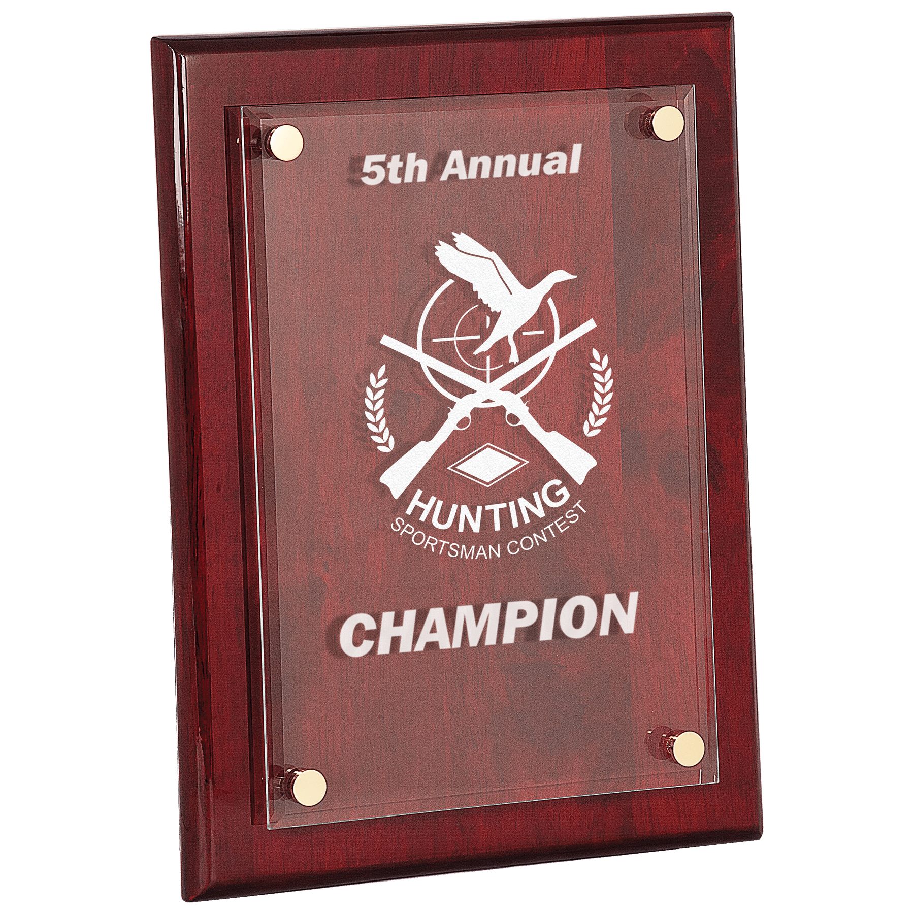 10 1/2" x 13" Rosewood Piano Finish Floating Acrylic Plaque