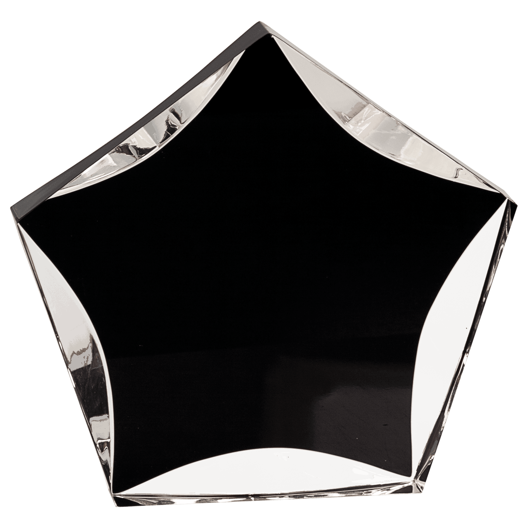 7" Black/Clear Luminary Star Acrylic