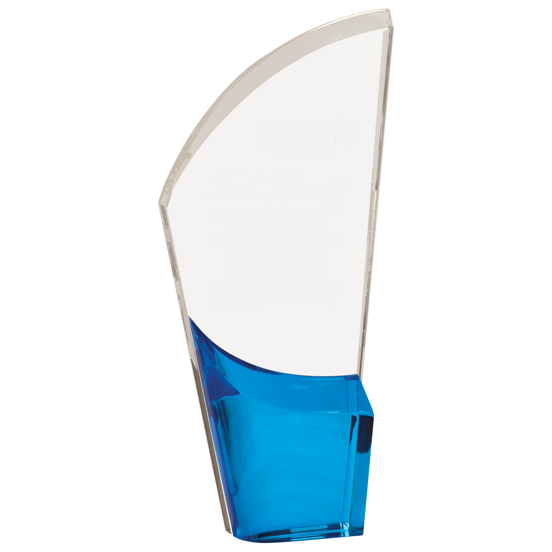 9 1/2" Blue Lunar Acrylic