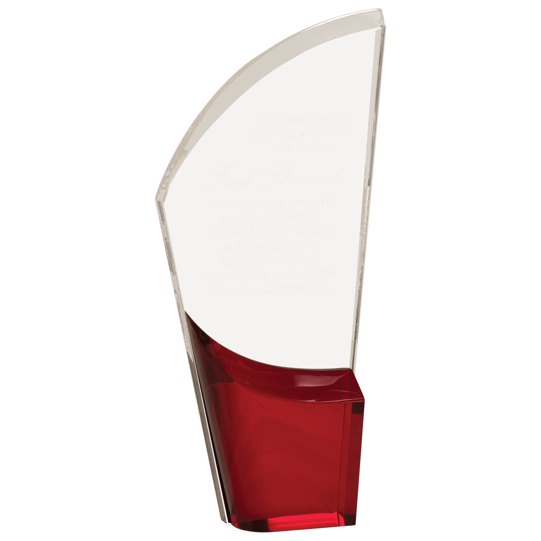 9 1/2" Ruby Lunar Acrylic