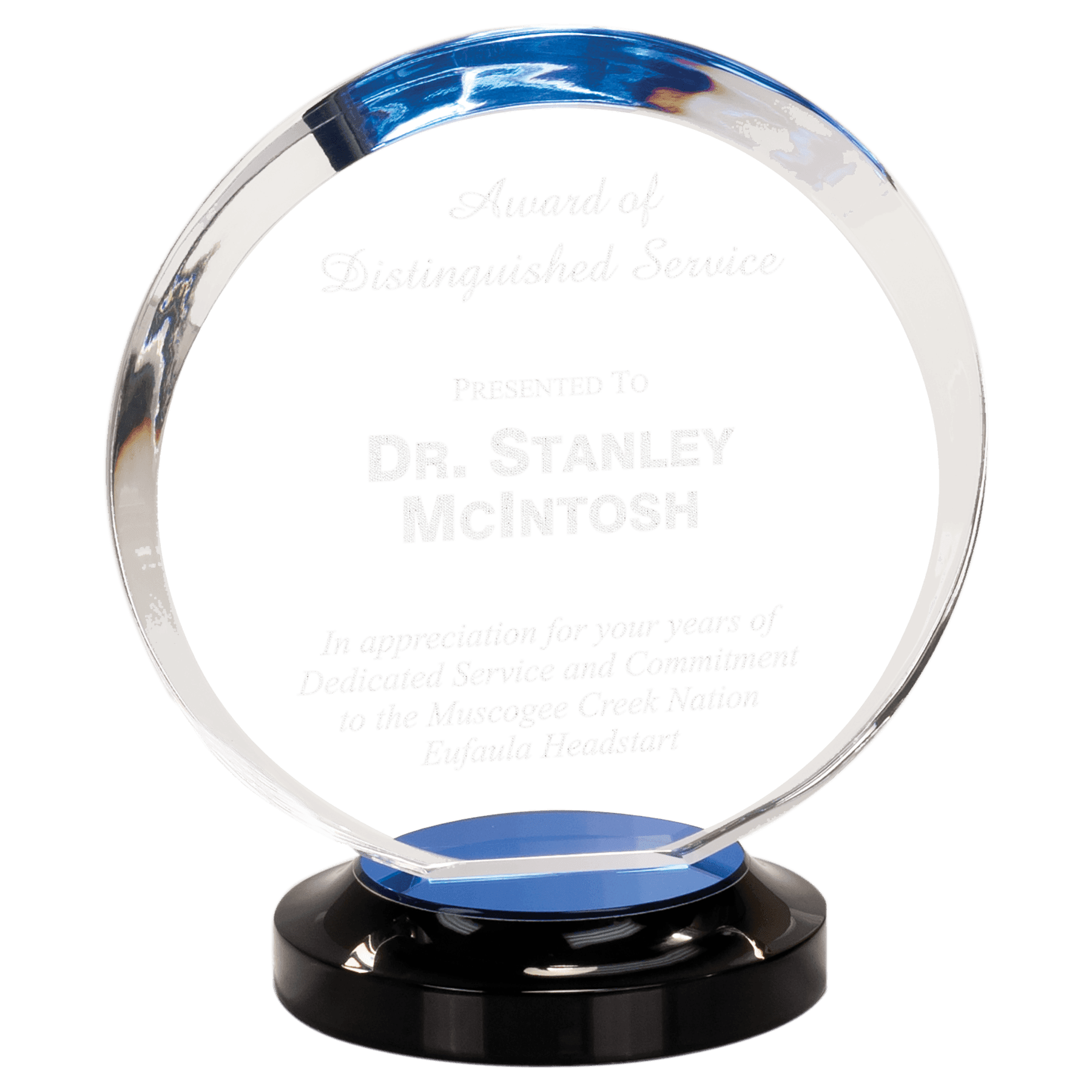 8" Blue Halo Acrylic