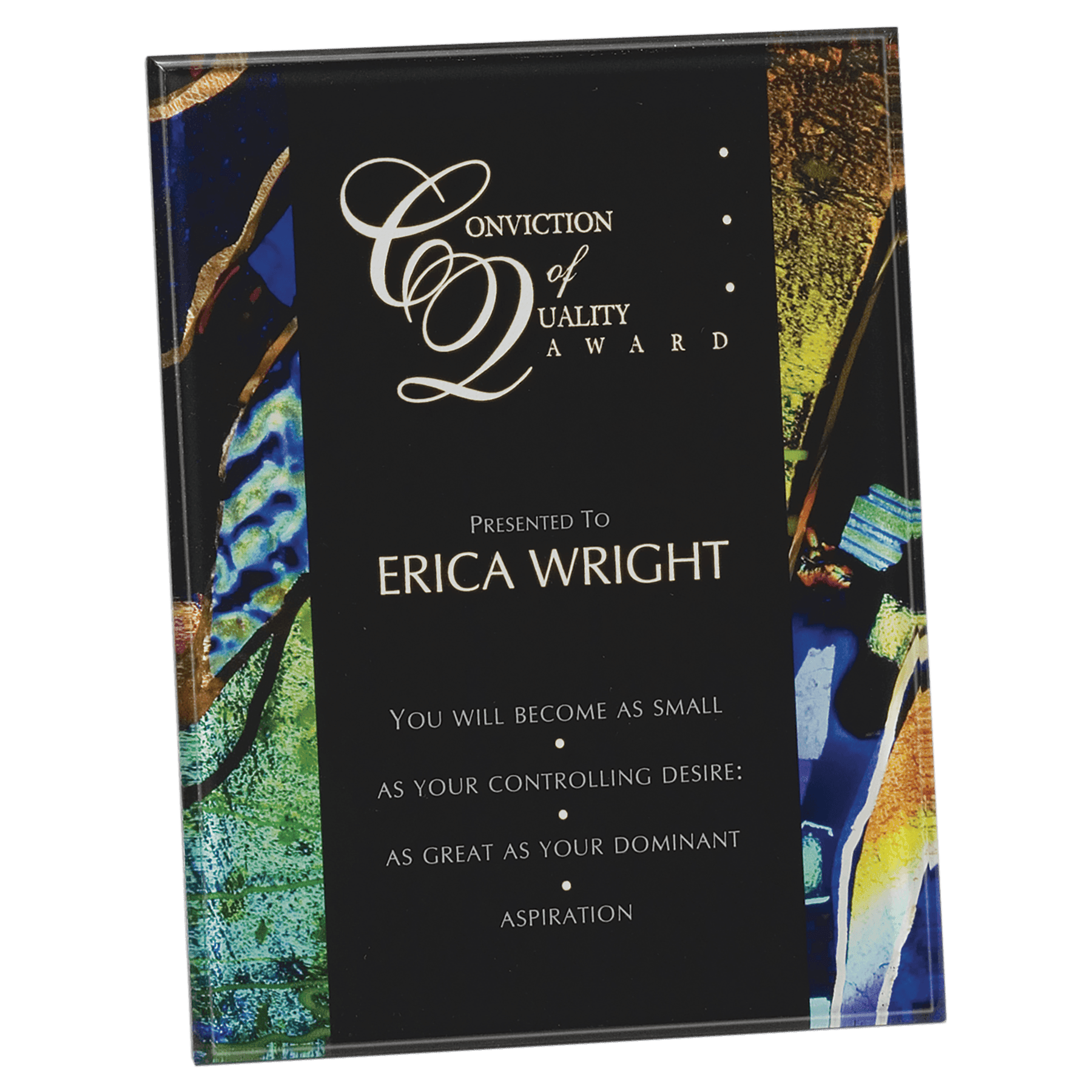 6 1/2" x 8 1/2" Blue Art Acrylic Art Plaque with Easel/Hanger