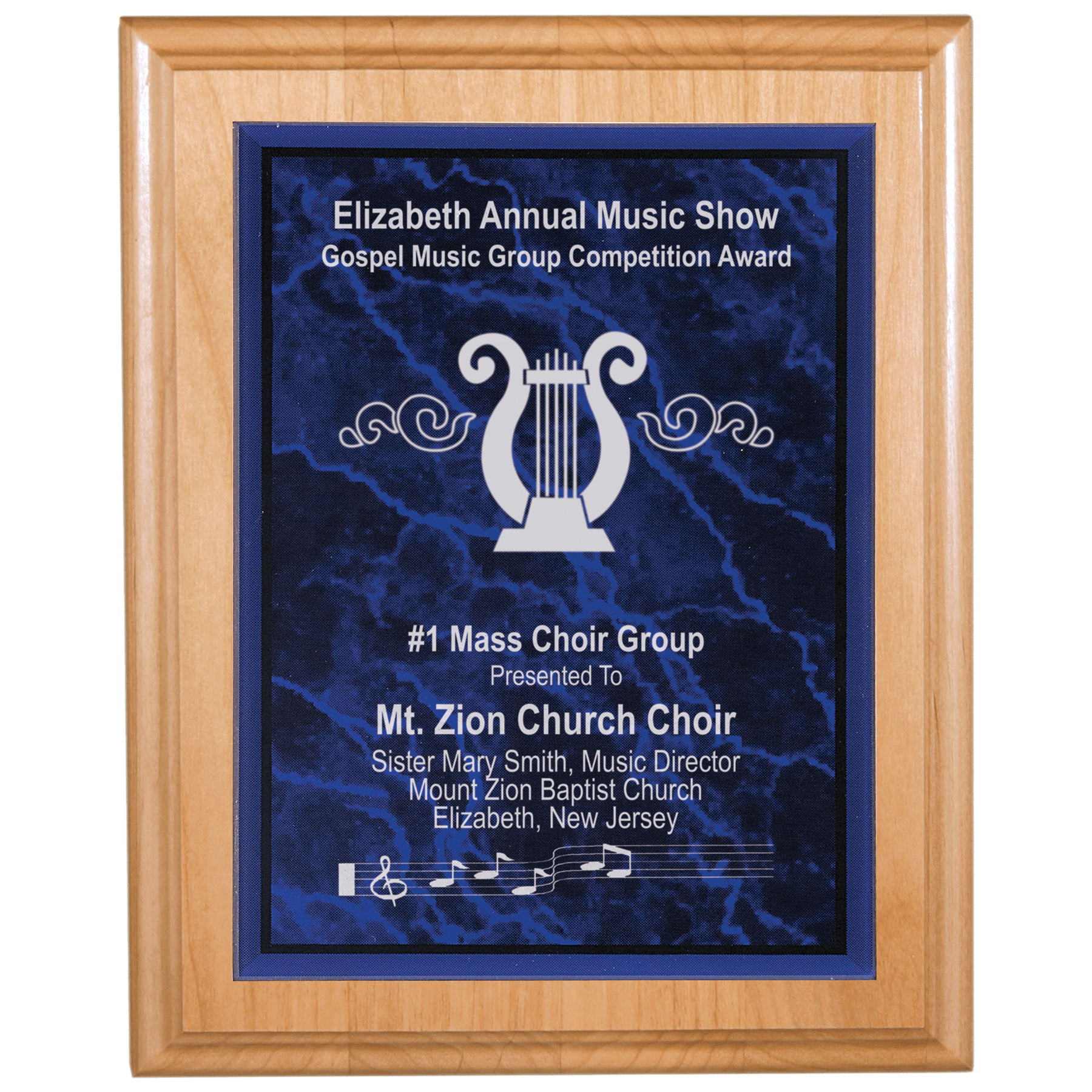 6" x 8" Purple Marble Acrylic Plaque Plate