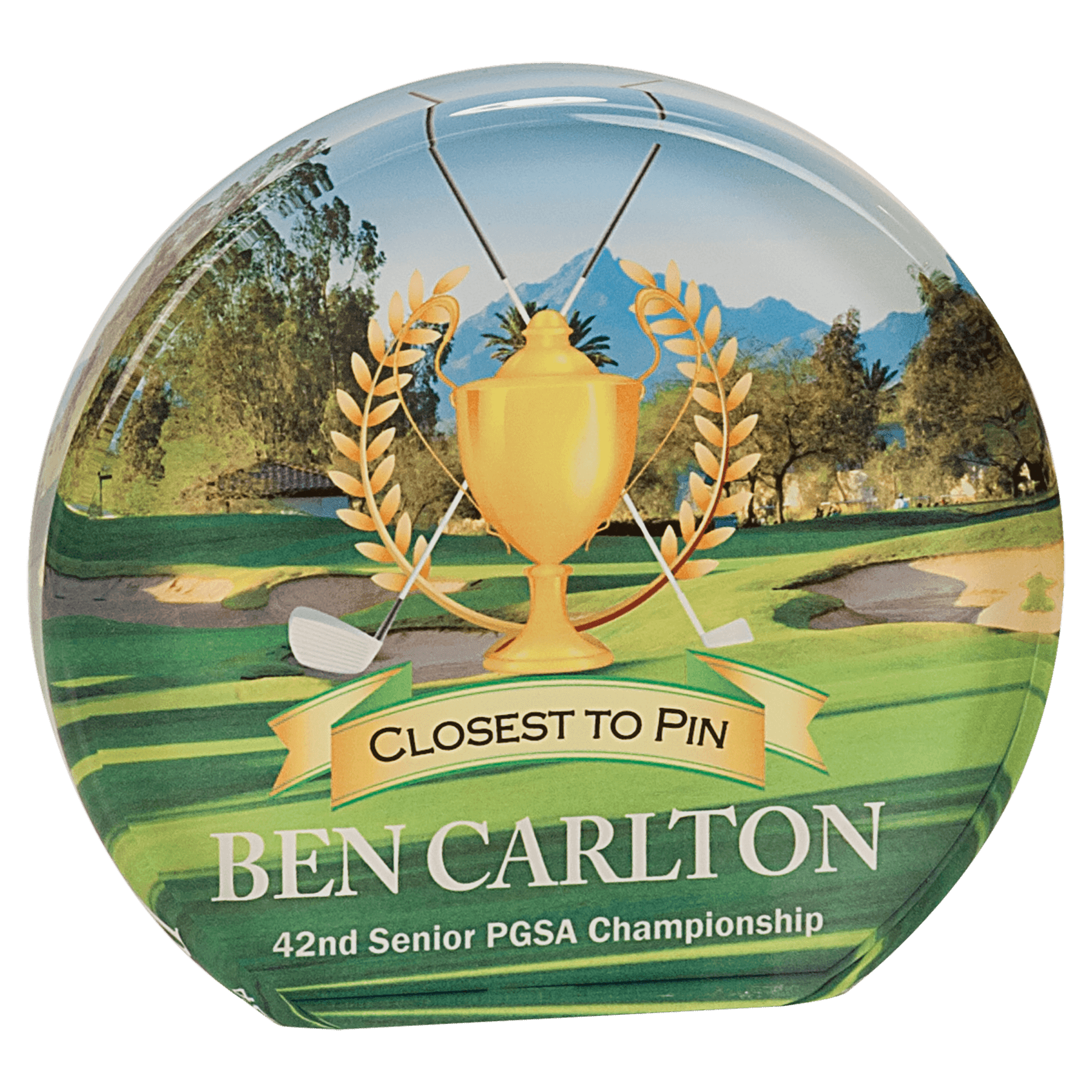 6" x 5 1/2" Round Sublicrylic