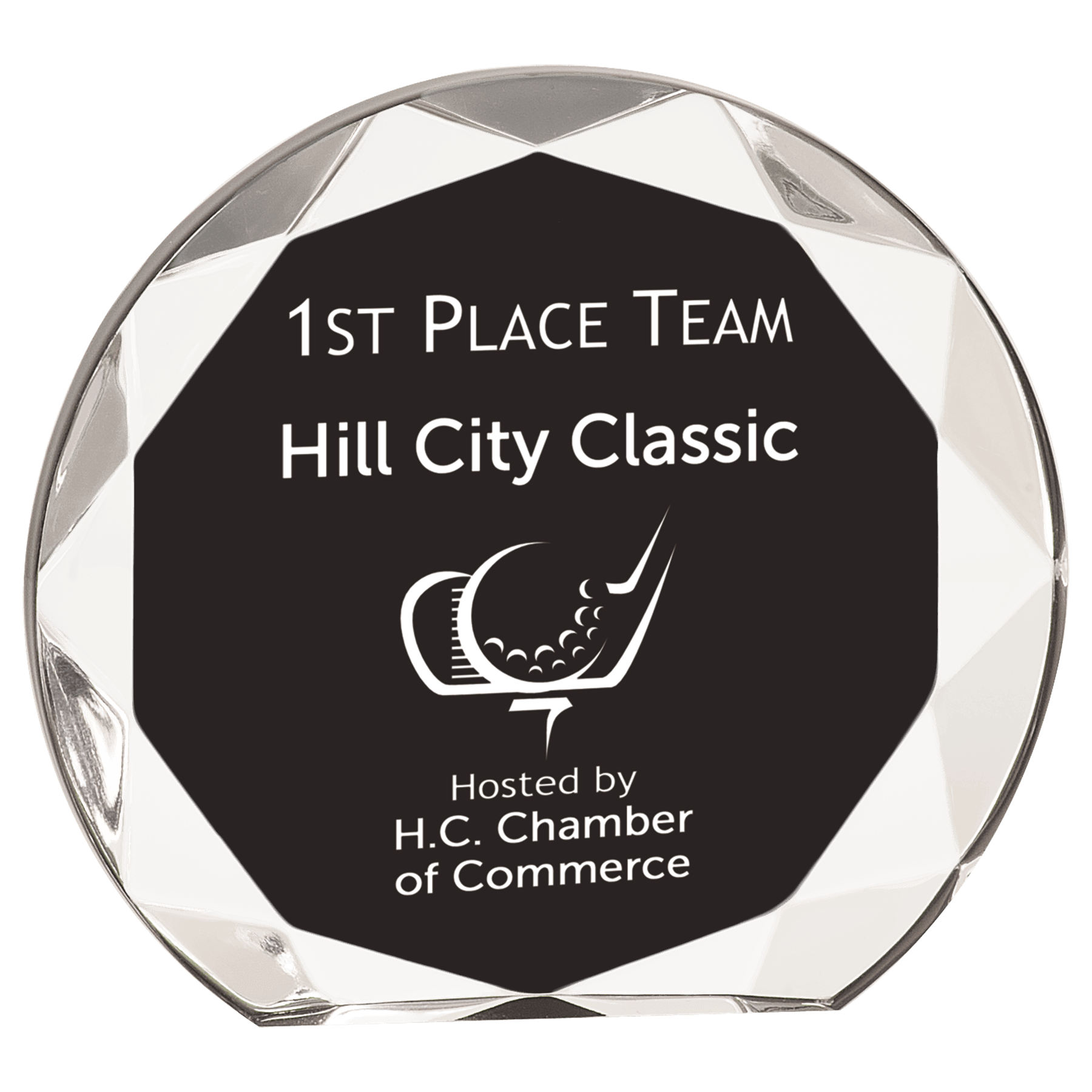 5 1/2" Black Sunburst Acrylic