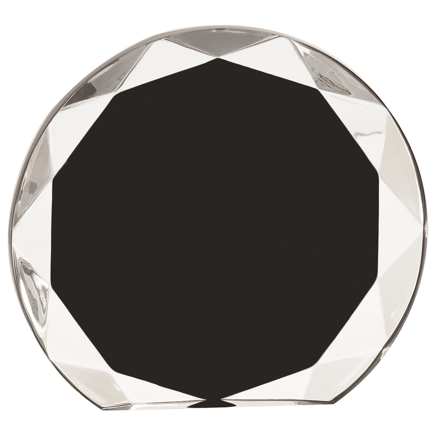 6 1/4" Black Sunburst Acrylic