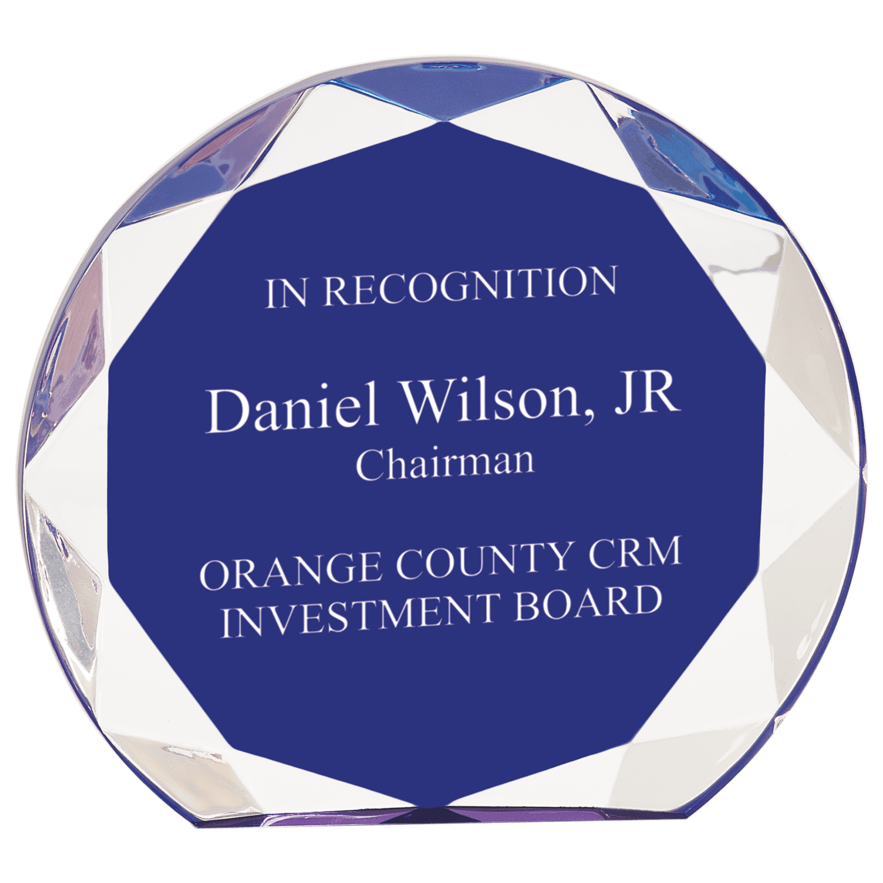 7 1/4" Blue Sunburst Acrylic