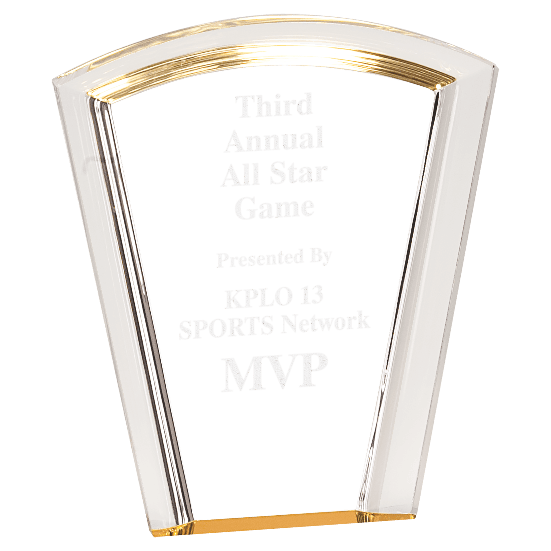 7" Gold Fan Halo Acrylic