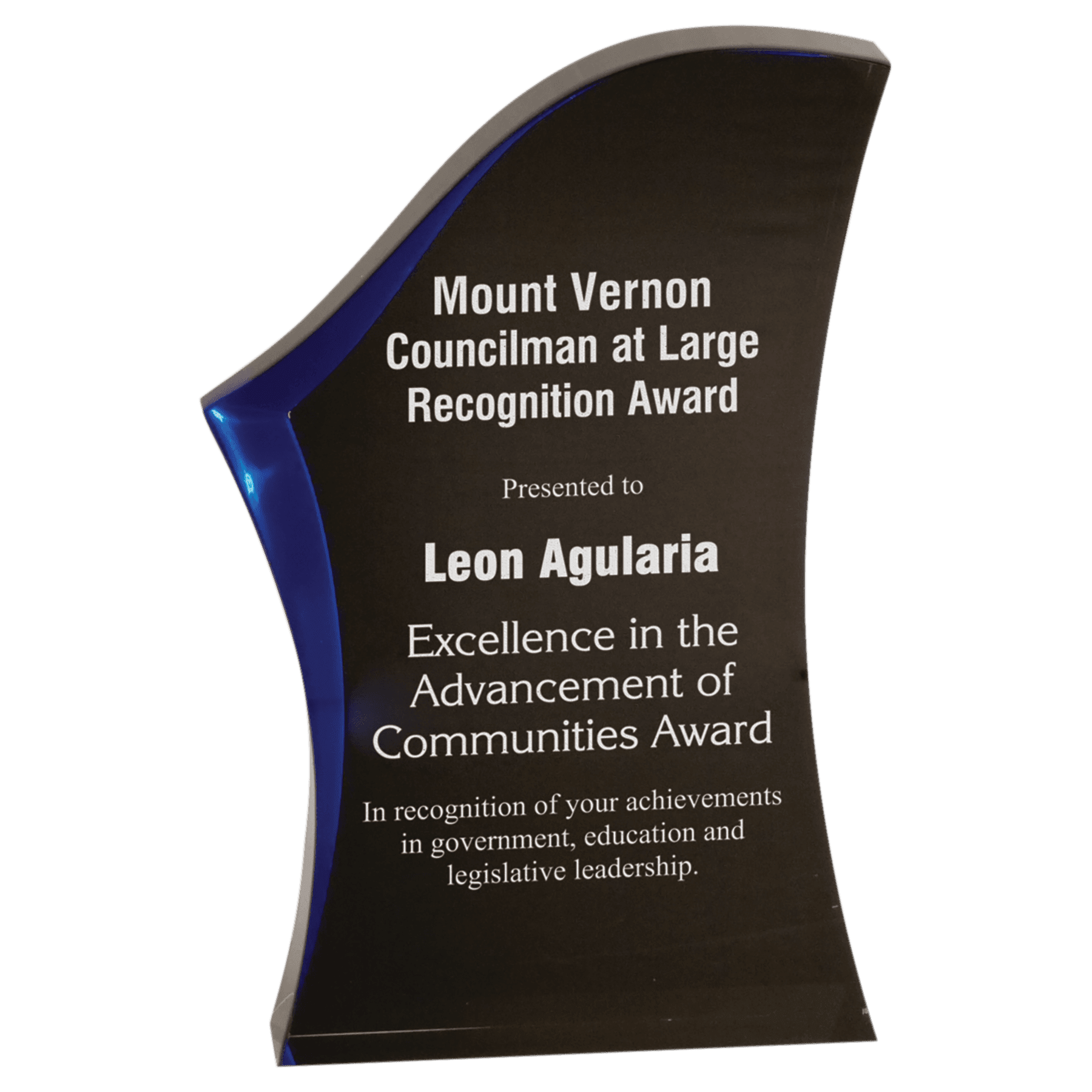 8" Black/Blue Luminary Surge Acrylic