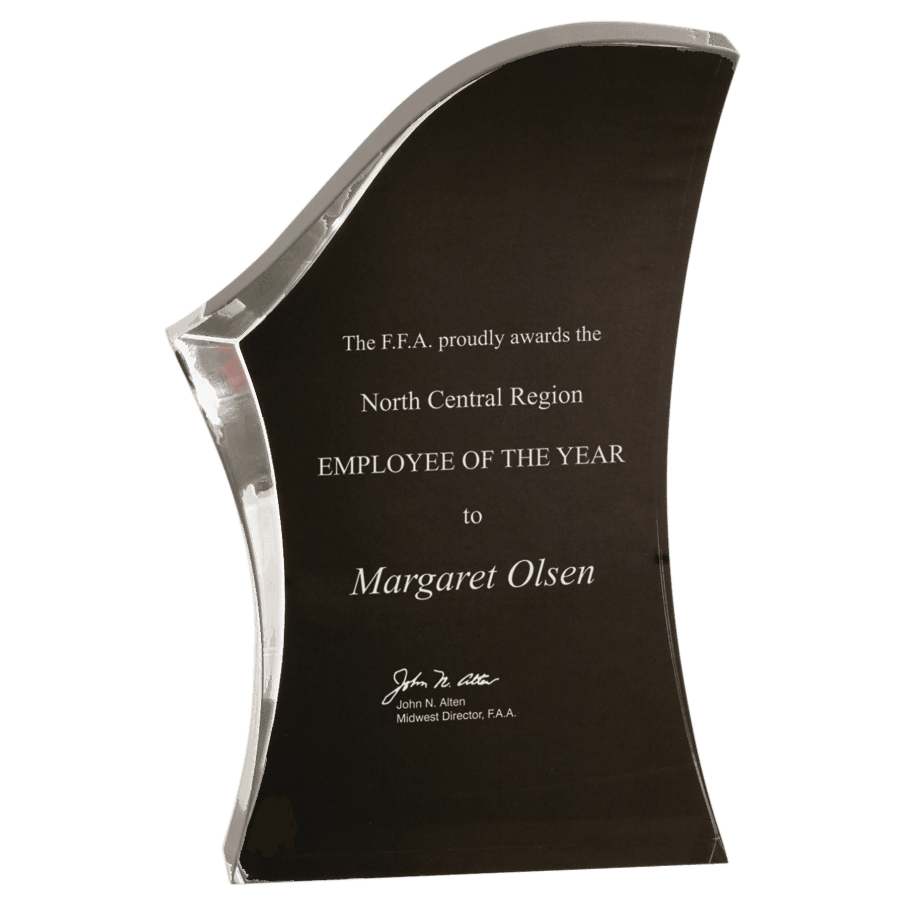 8" Black/Clear Luminary Surge Acrylic