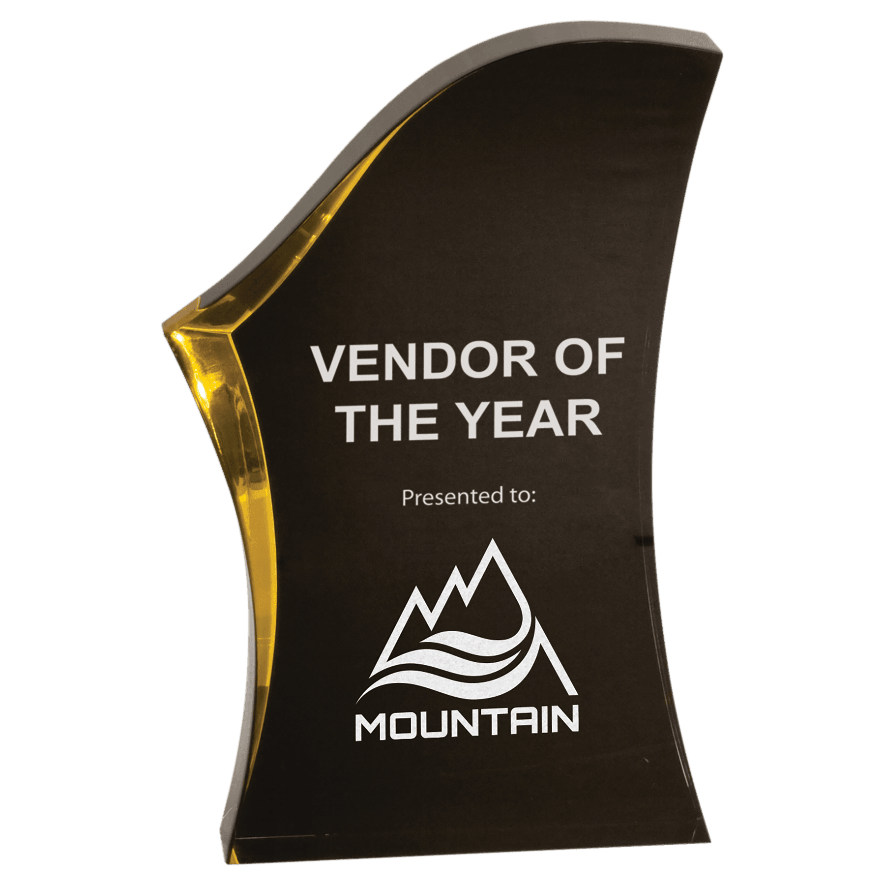 8" Black/Gold Luminary Surge Acrylic