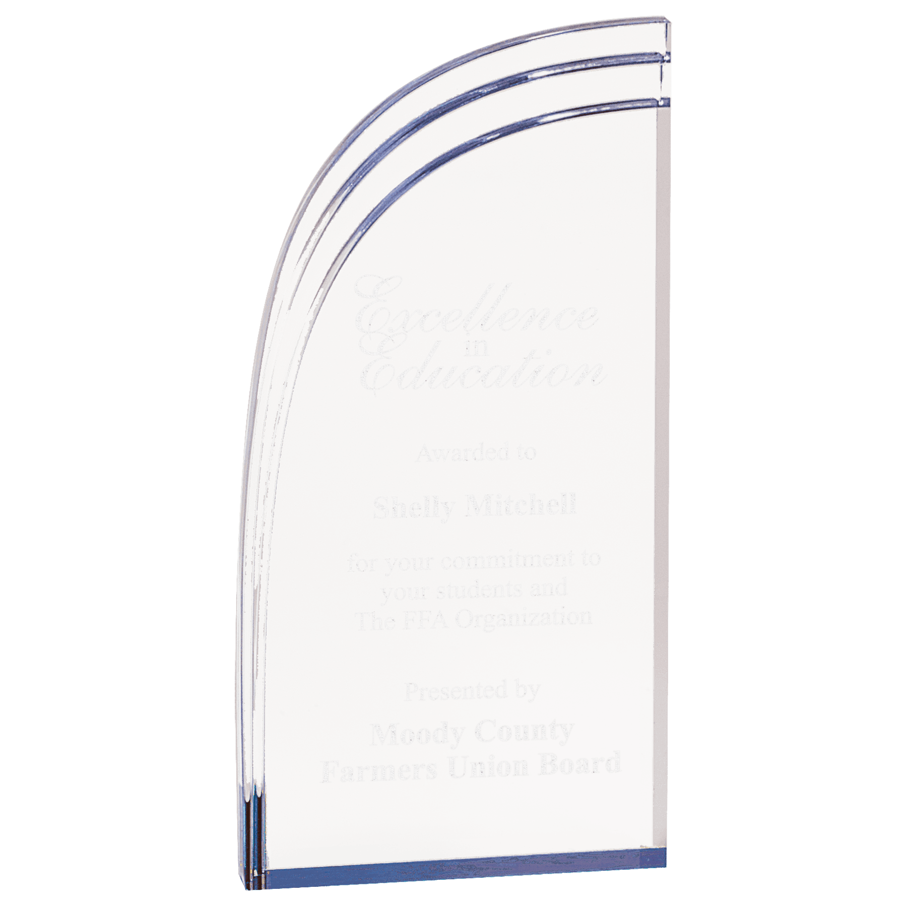 4" x 8" Blue Wave Acrylic