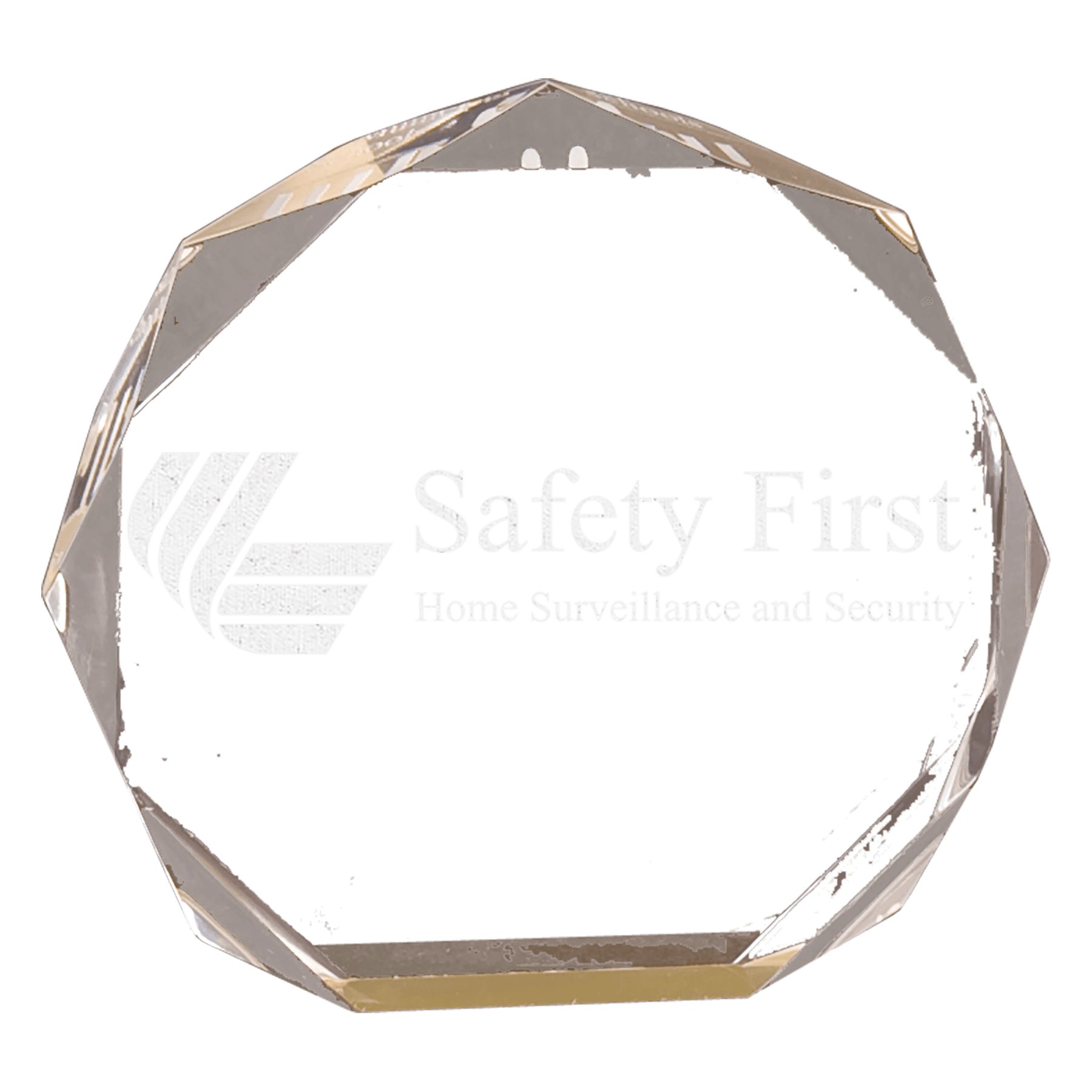 7" Gold Octagon Acrylic Award