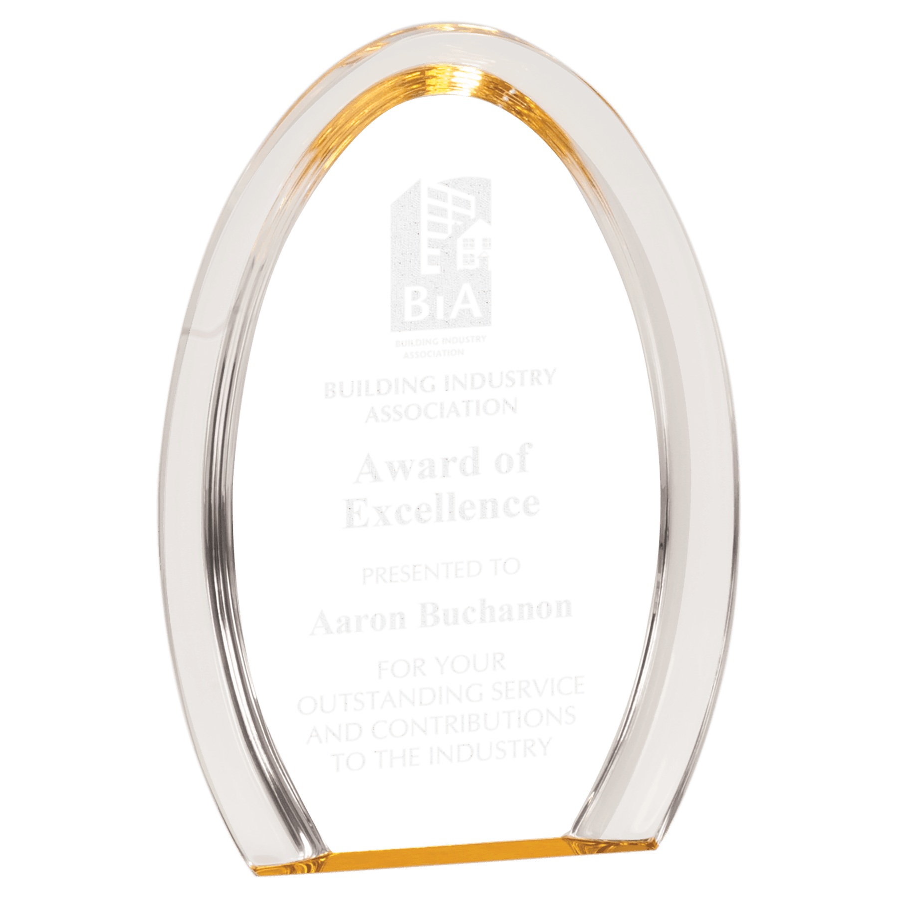 8" Gold Oval Halo Acrylic