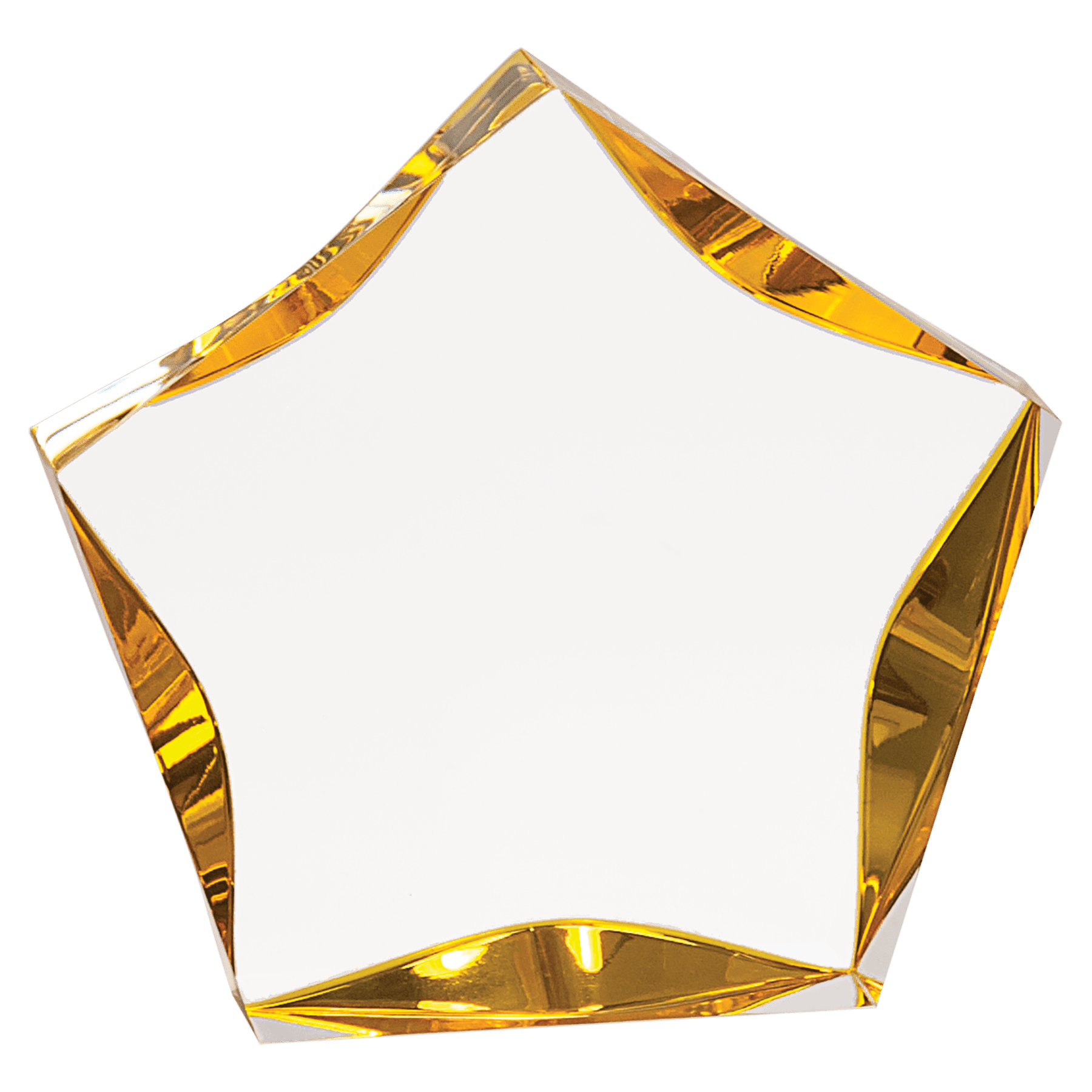 5" Clear/Gold Luminary Star Acrylic