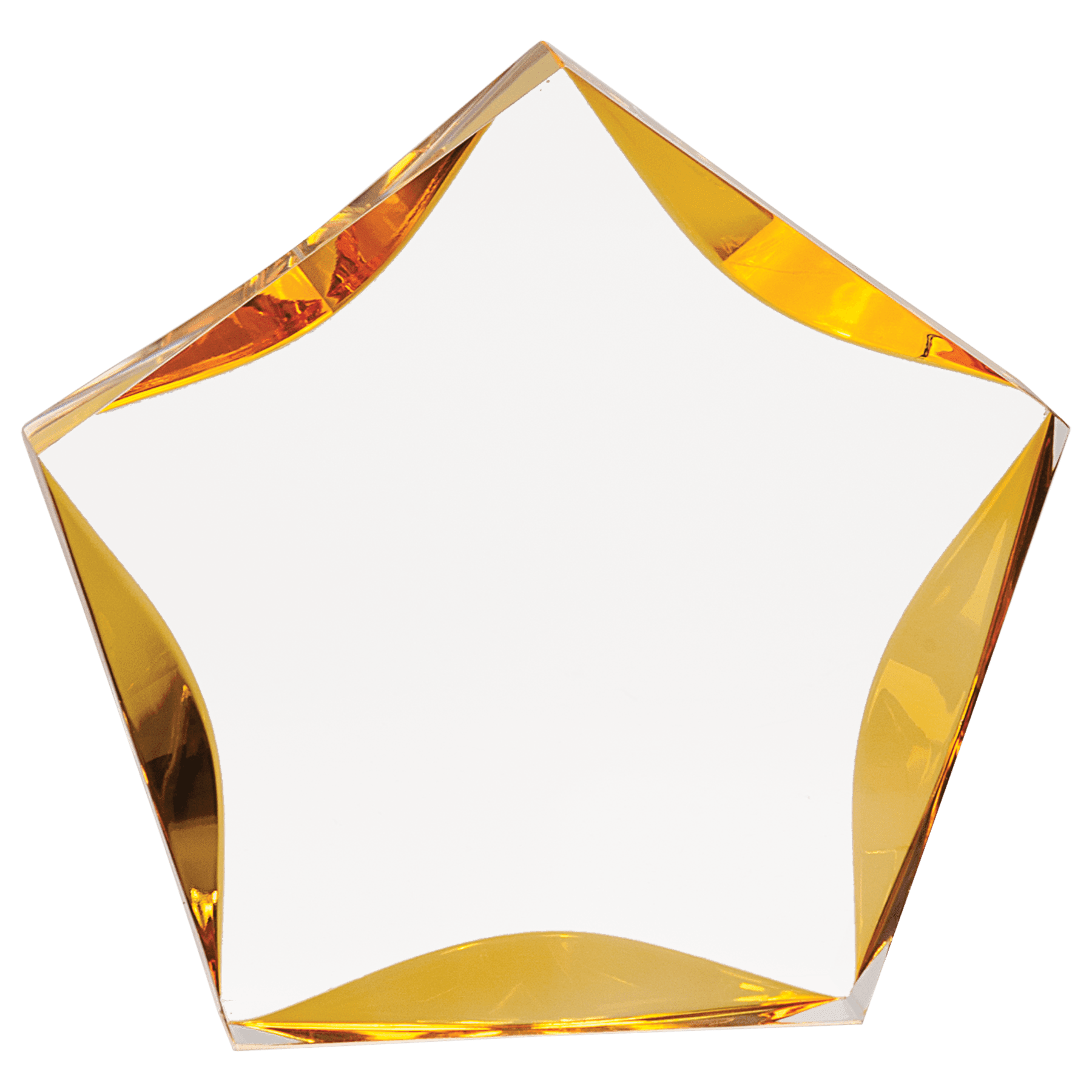 7" Clear/Gold Luminary Star Acrylic