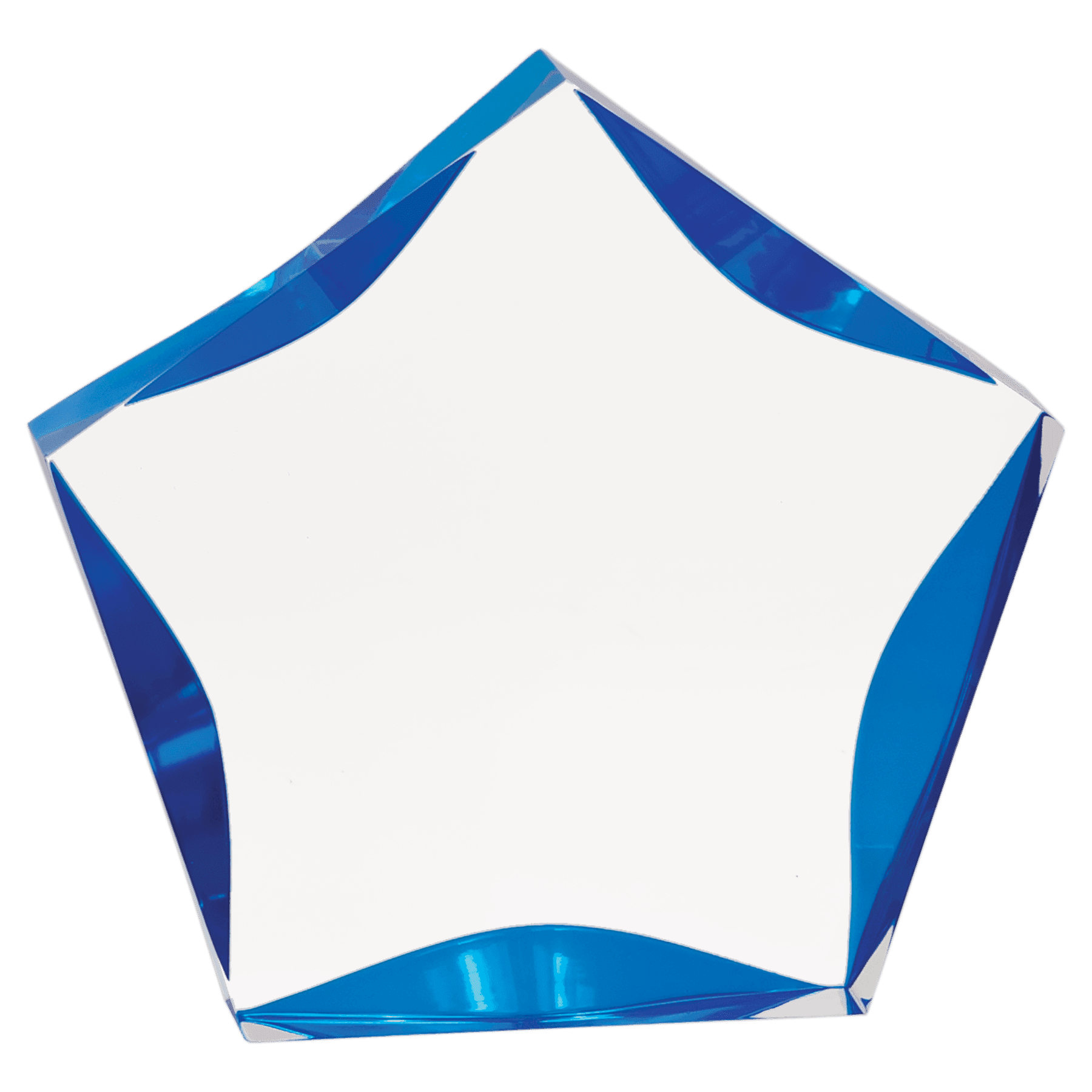 6" Clear/Blue Luminary Star Acrylic