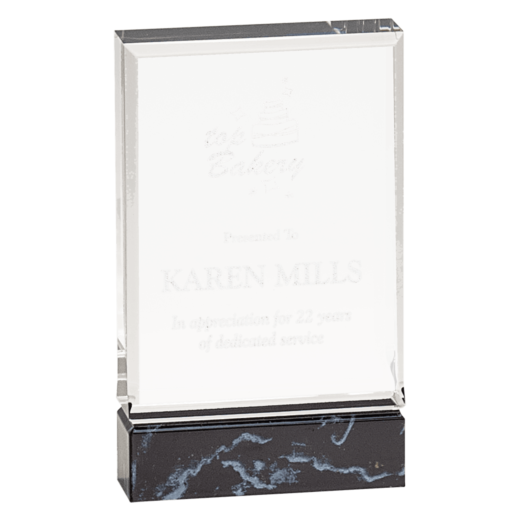 3" x 5" Black Fusion Acrylic