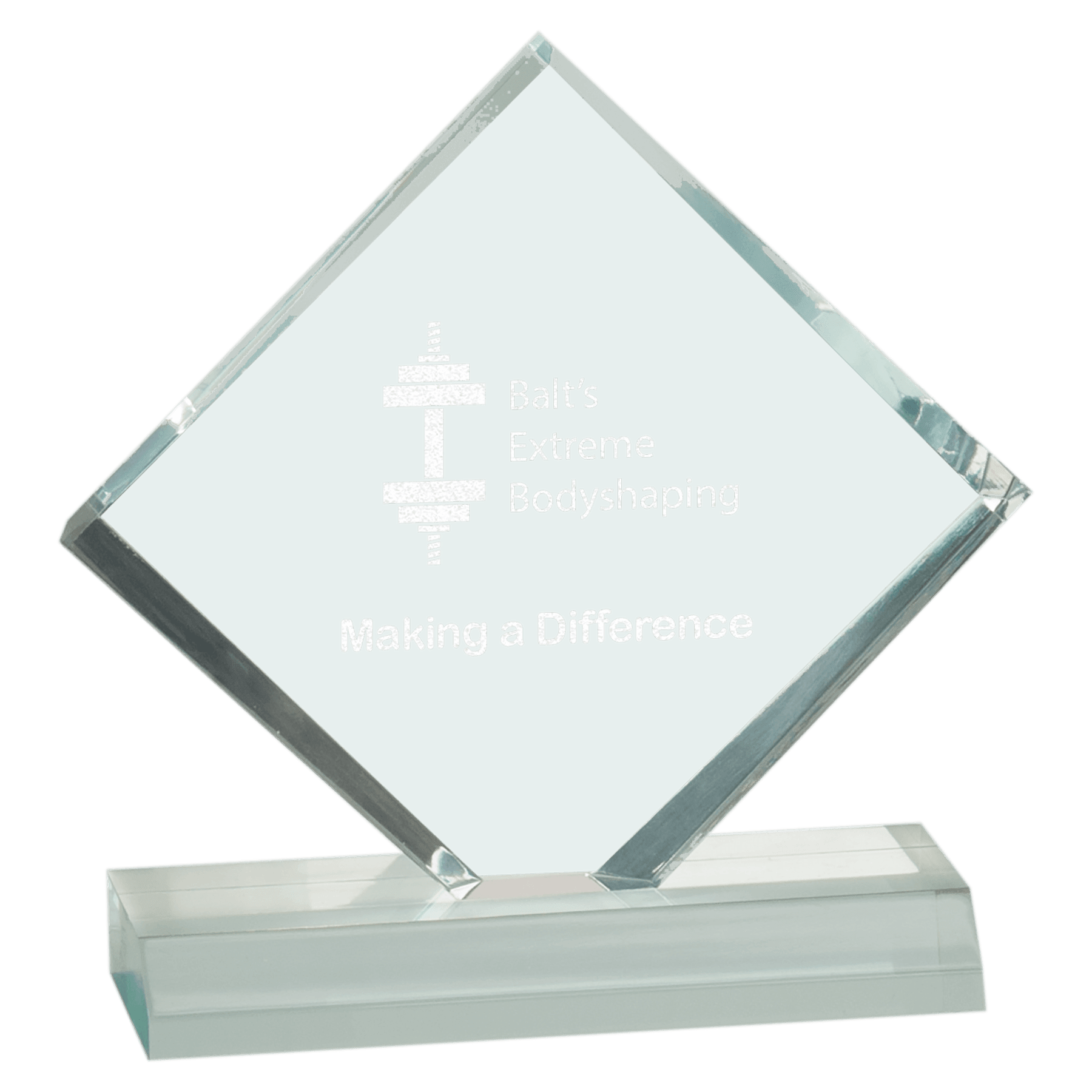 4 1/2" x 4 1/2" Jade Diamond Jewel Beveled Acrylic Blank