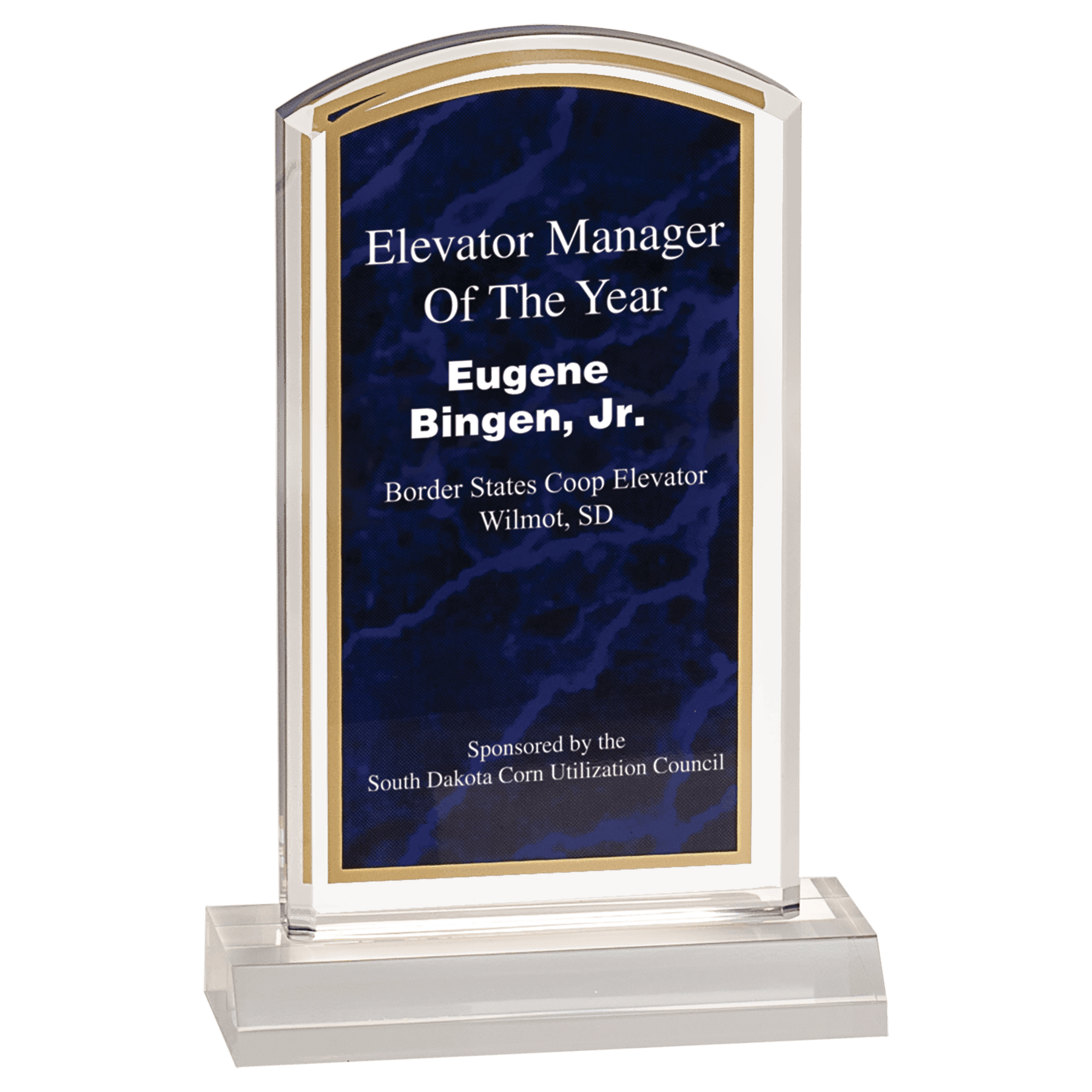 4" x 7" Purple Marbleized Acrylic with 5" Base