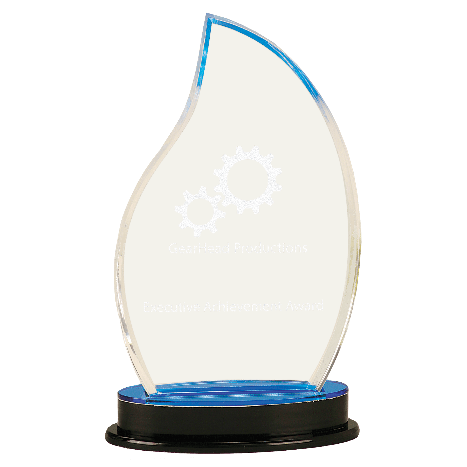 9 1/4" Blue Flame Impress Acrylic