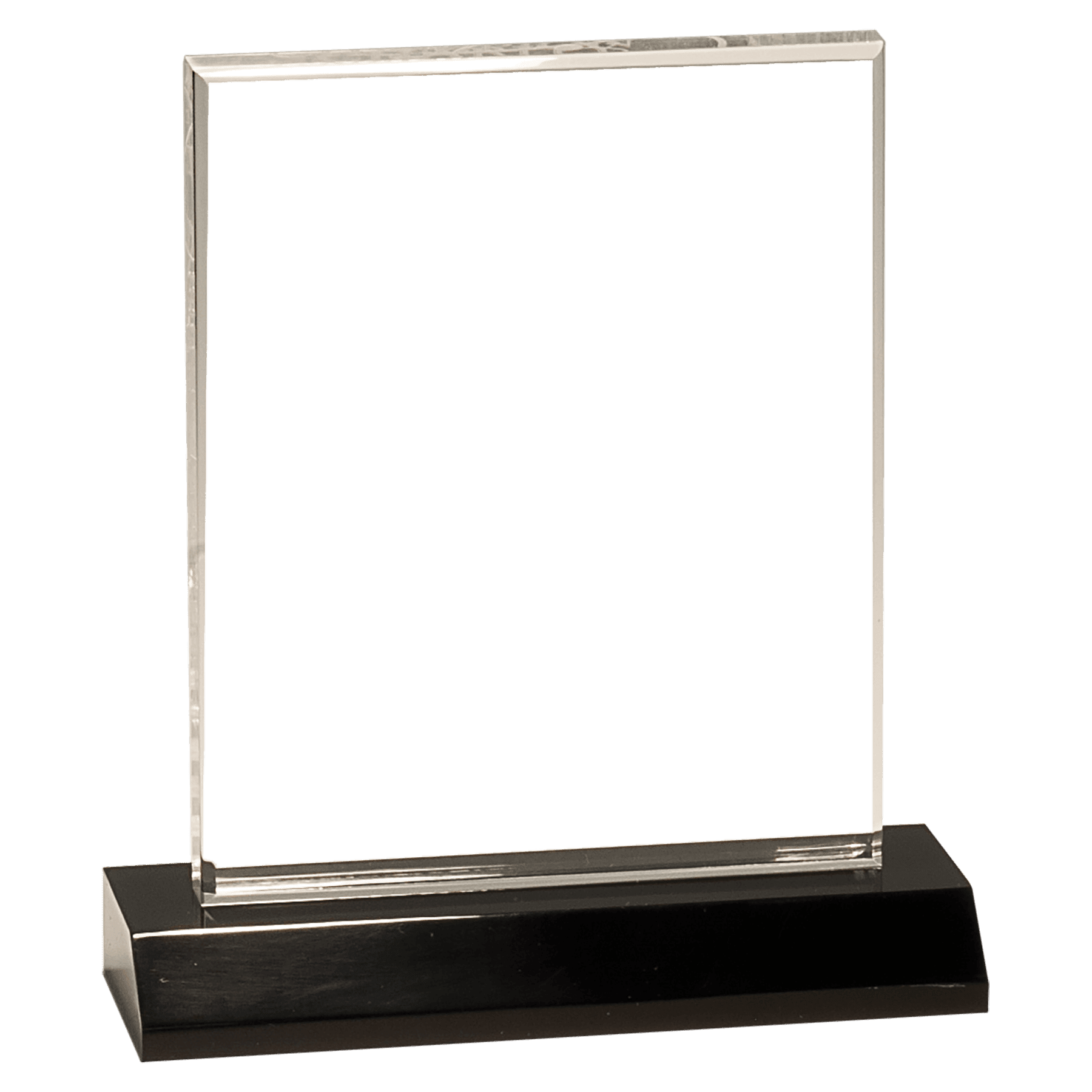 Small Clear Acrylic Square with Clear Acrylic Base