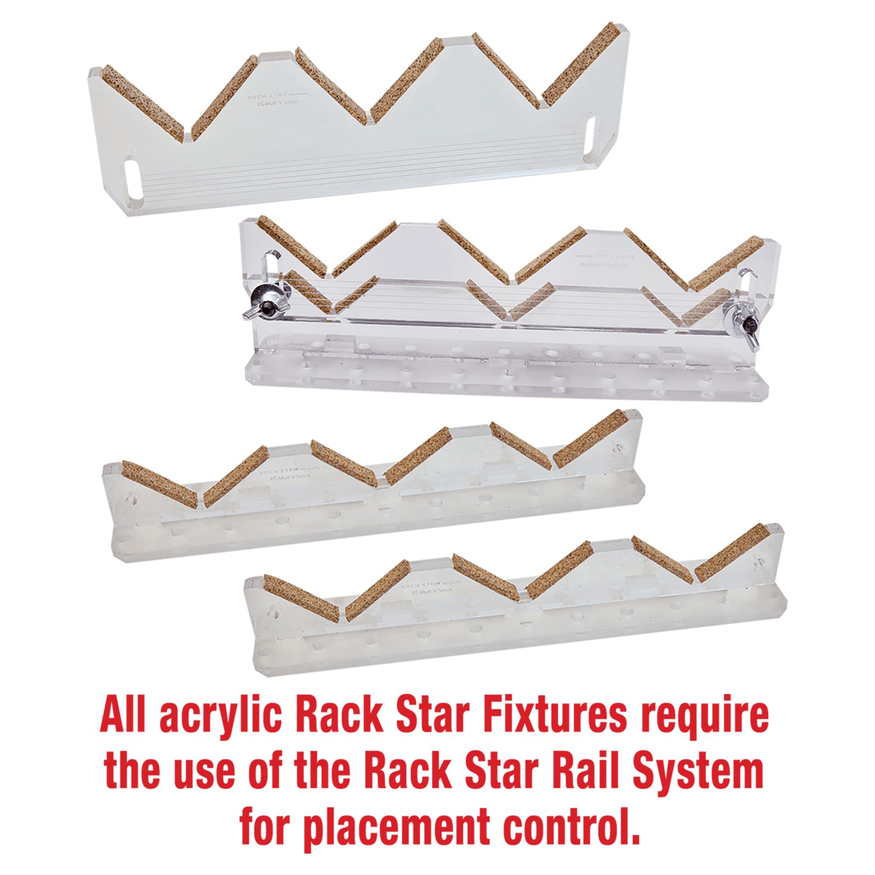 Rack Star V Block Set-2 Small, 1 Medium, 1 Large