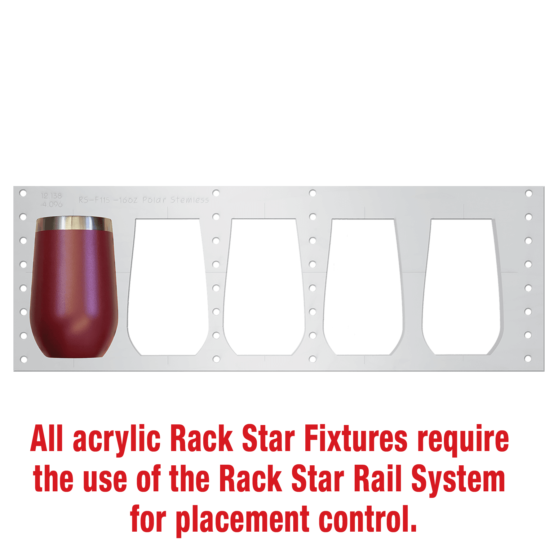 16 oz. Polar Camel Stemless Fixture-Holds 5