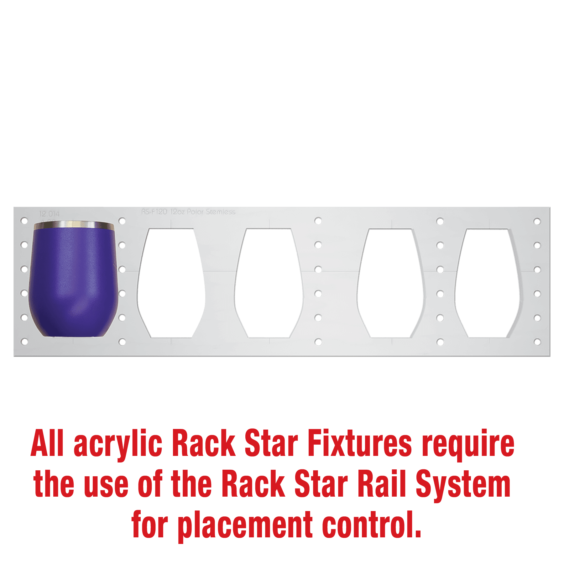 12 oz. Polar Camel Stemless Fixture-Holds 5