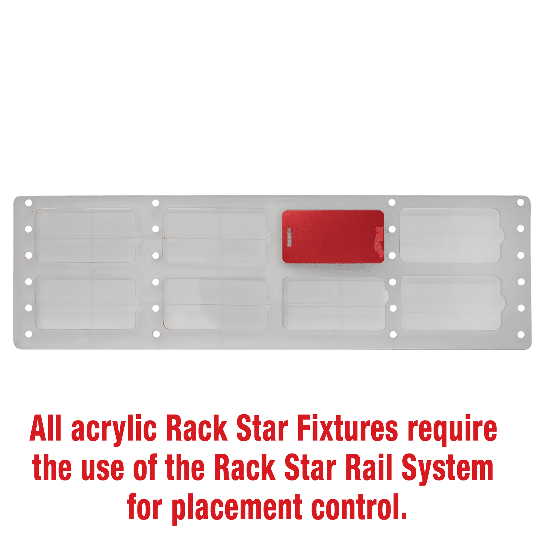 Rack Star Metal Luggage Tag Fixture-Holds 8