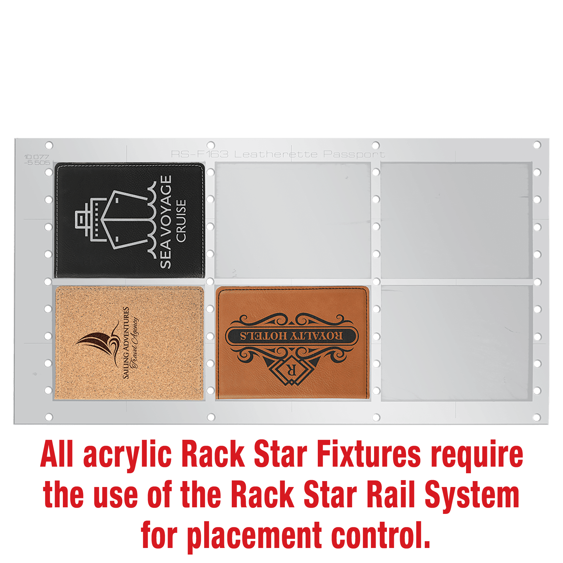 4 1/4" x 5 1/2" Passport Holder Rack Star Fixture- Holds 6