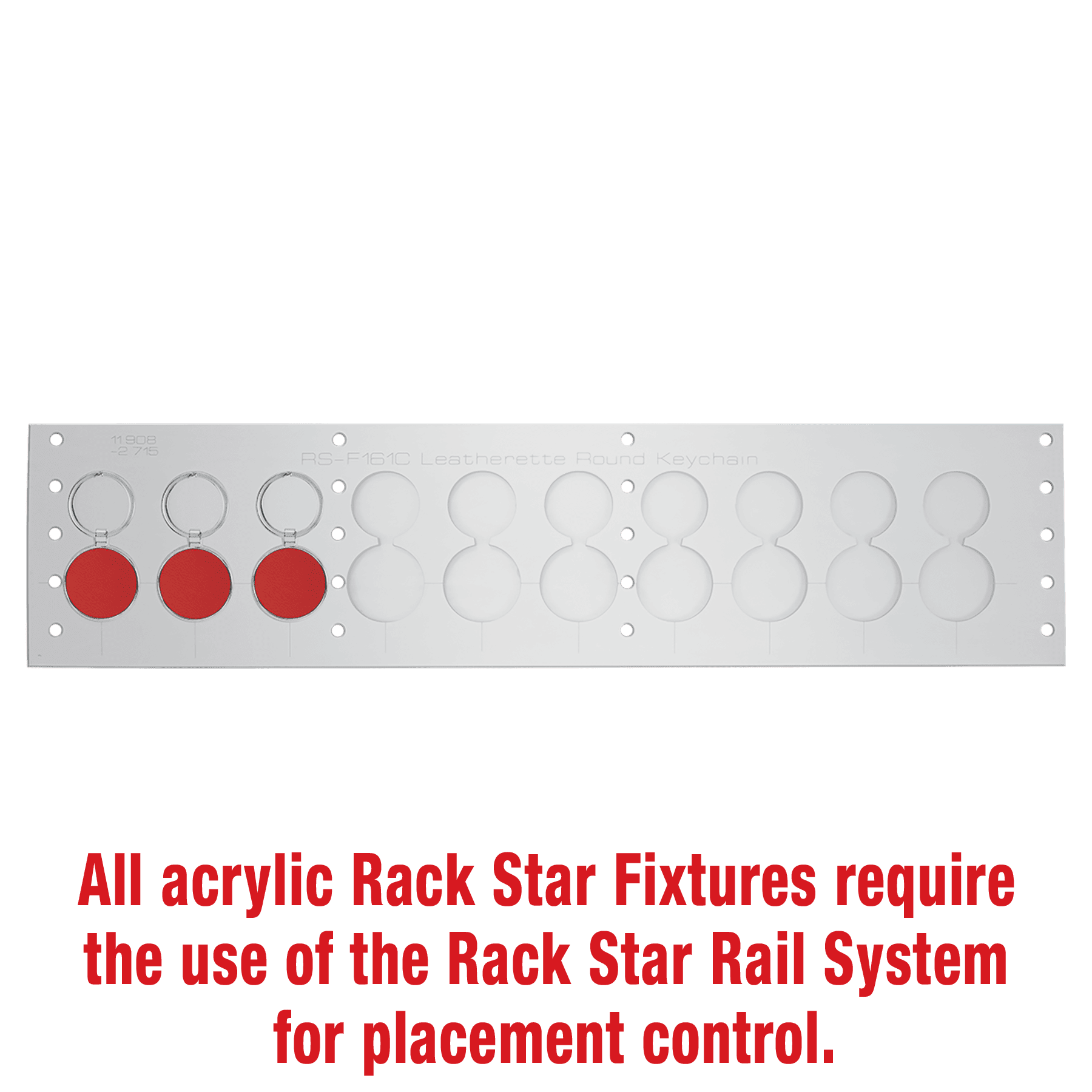 3" x 1 1/2" Round Keychain Fixture-Holds 10