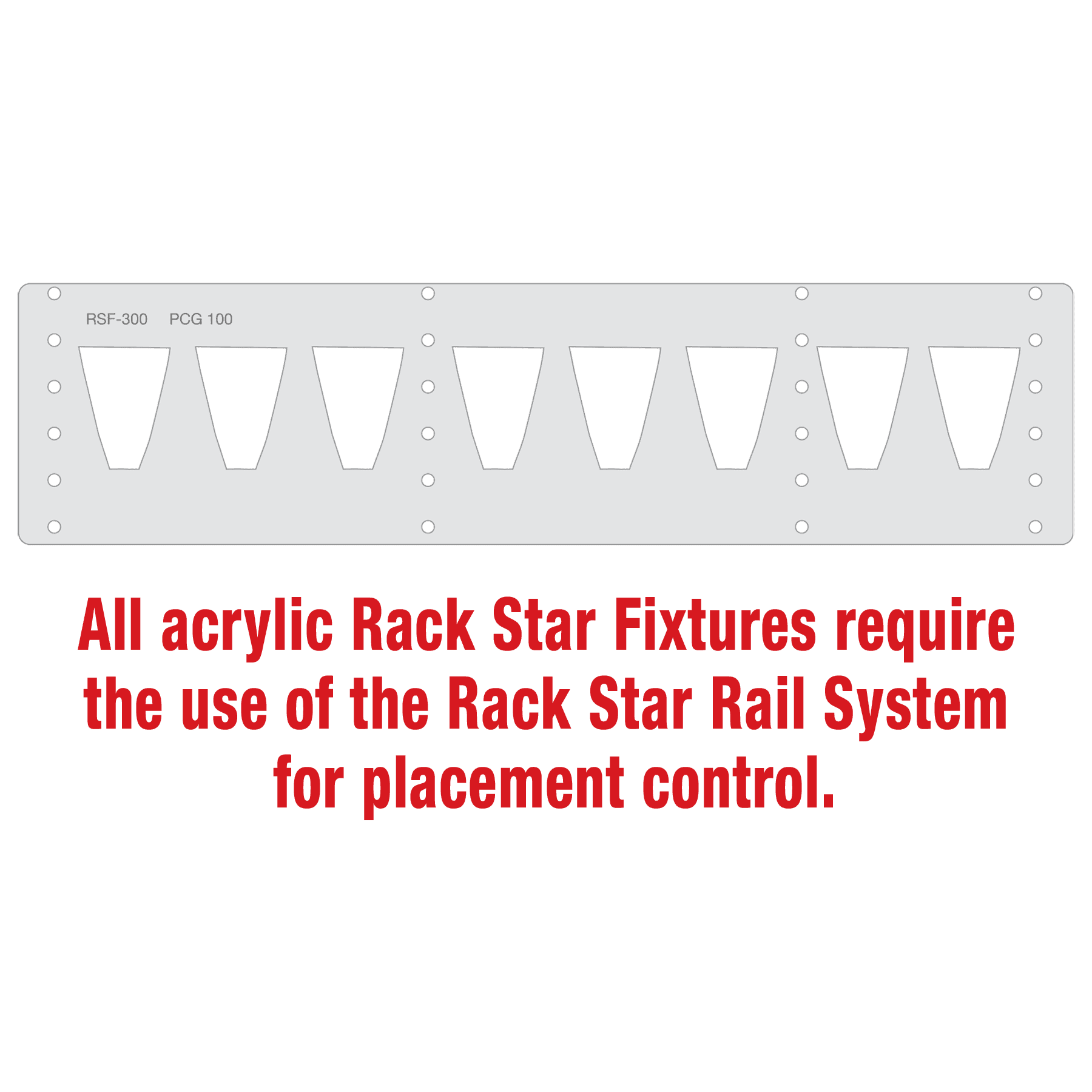 PCG100 Shot Glass Rack Star Fixture- Holds 8