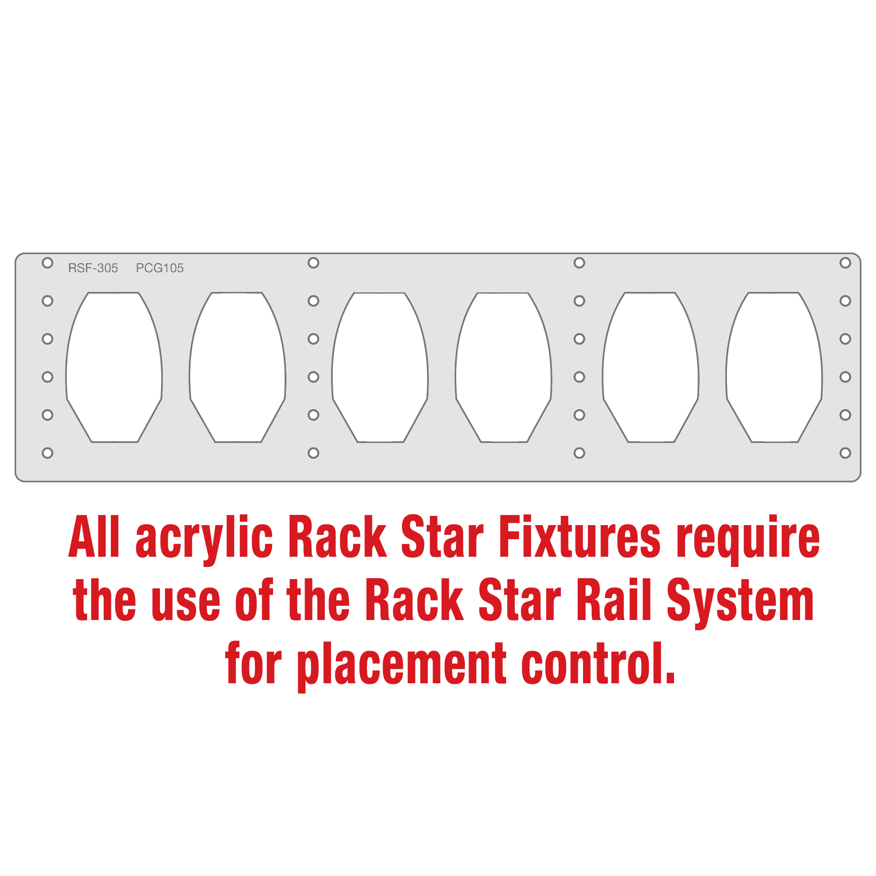 PCG105 9 oz. Stemless Rack Star Fixture- Holds 6