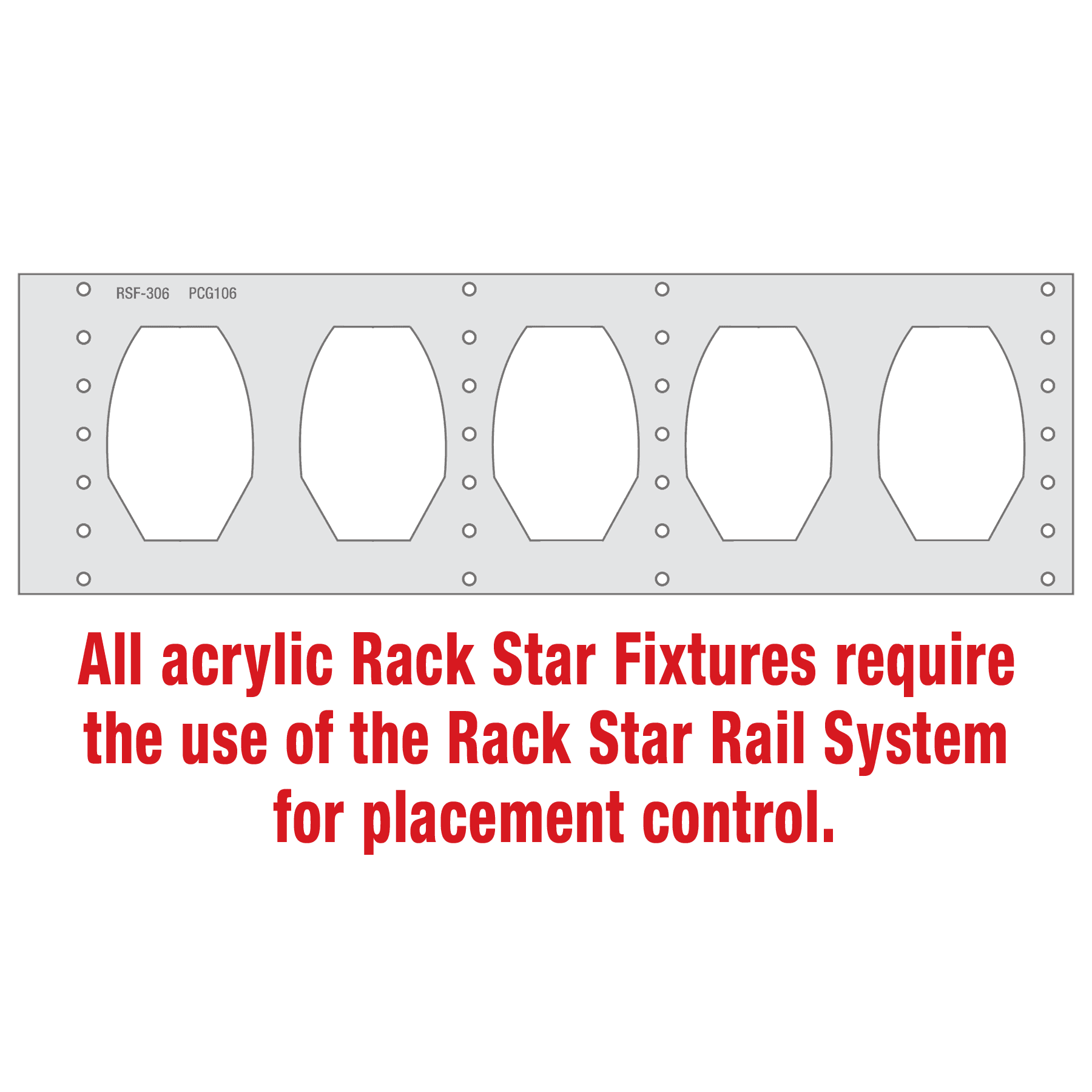 PCG106 15 oz. Stemless Rack Star Fixture- Holds 6