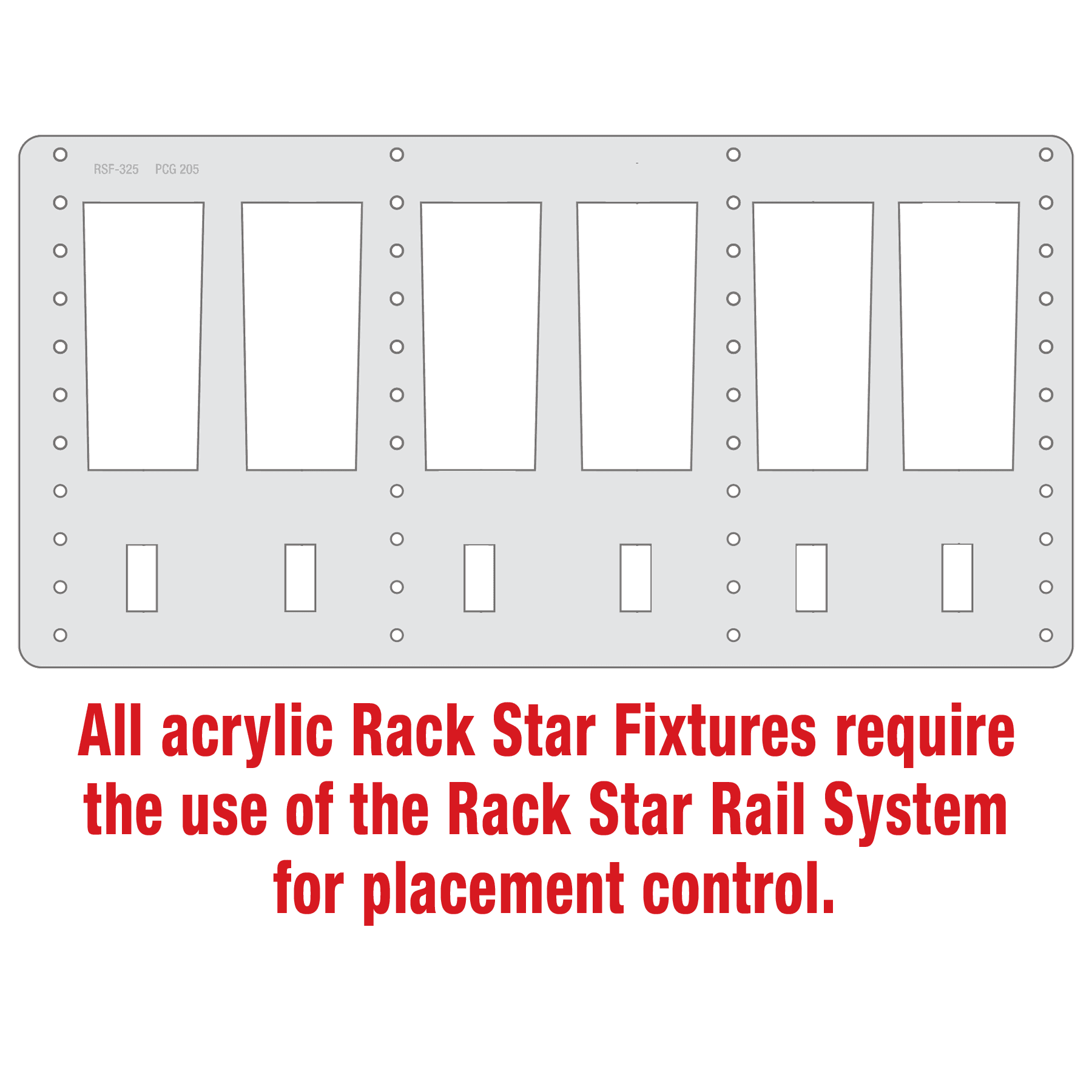 PCG205 16 oz. Pilsner Rack Star Fixture- Holds 6