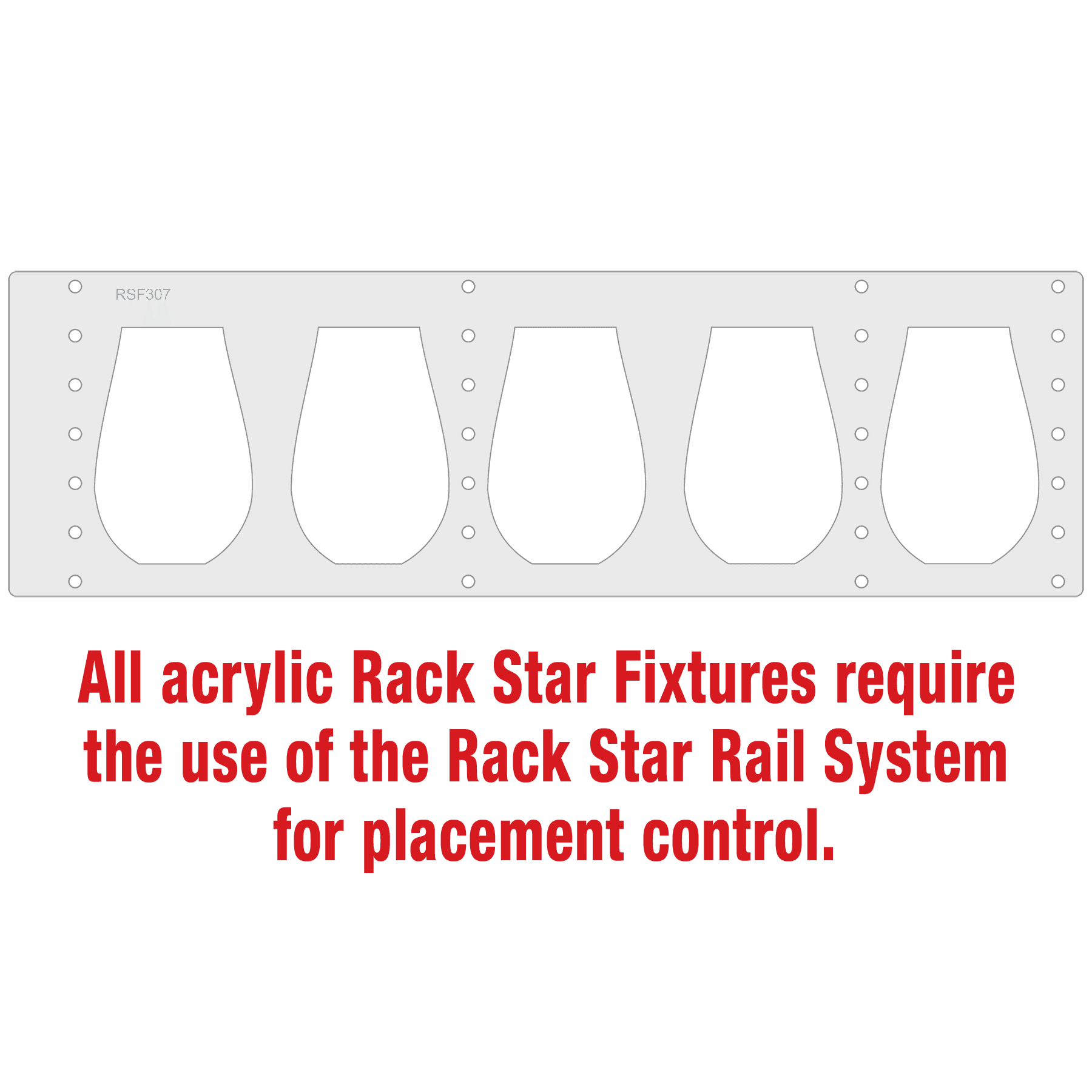 PCG107 21 oz. Stemless Rack Star Fixture-Holds 5