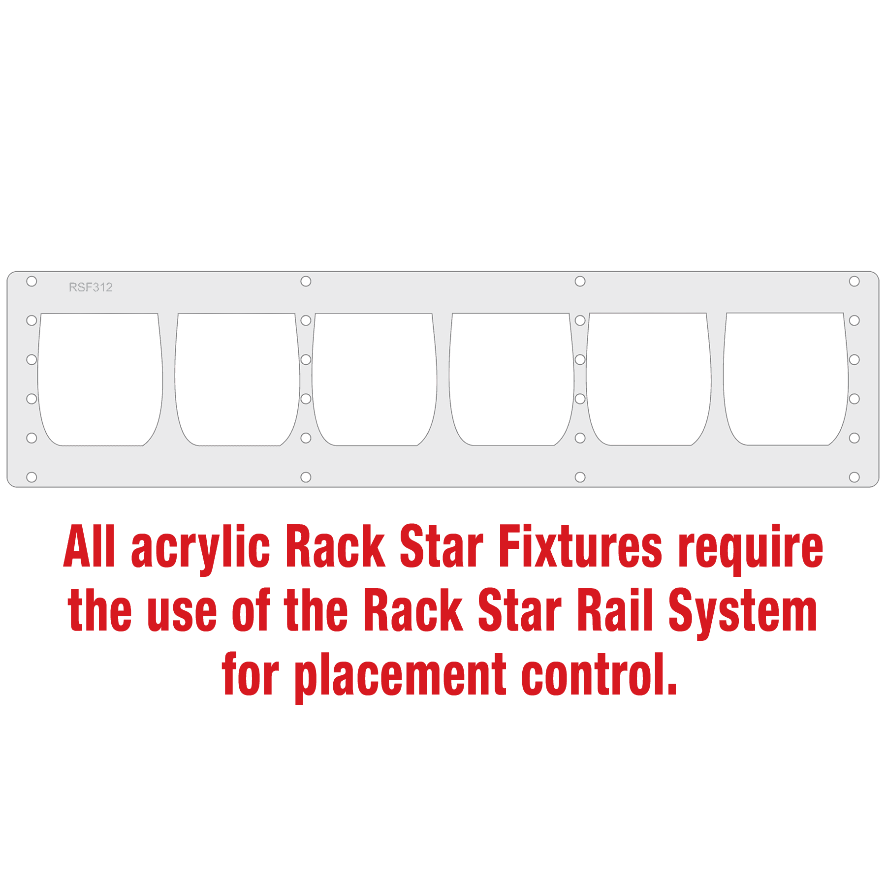 PCG117 10 oz. On The Rocks Glass Rack Star Fixture-Holds 6