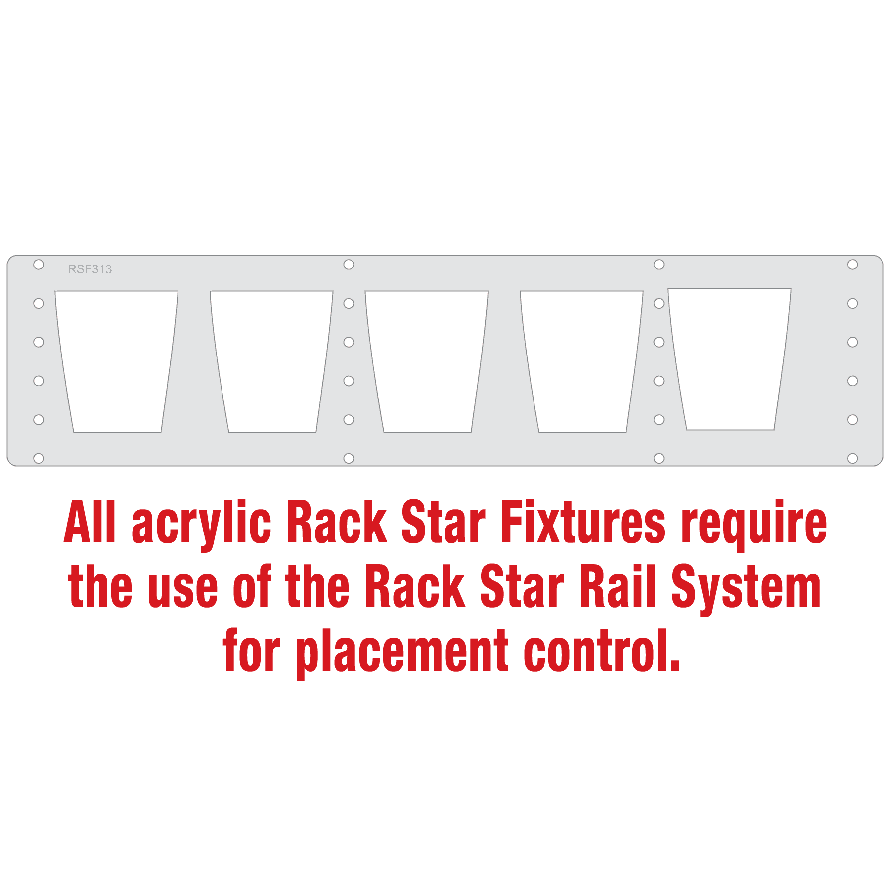 PCG118 10 1/2 oz. On The Rocks Glass Rack Star Fixture-Holds 5