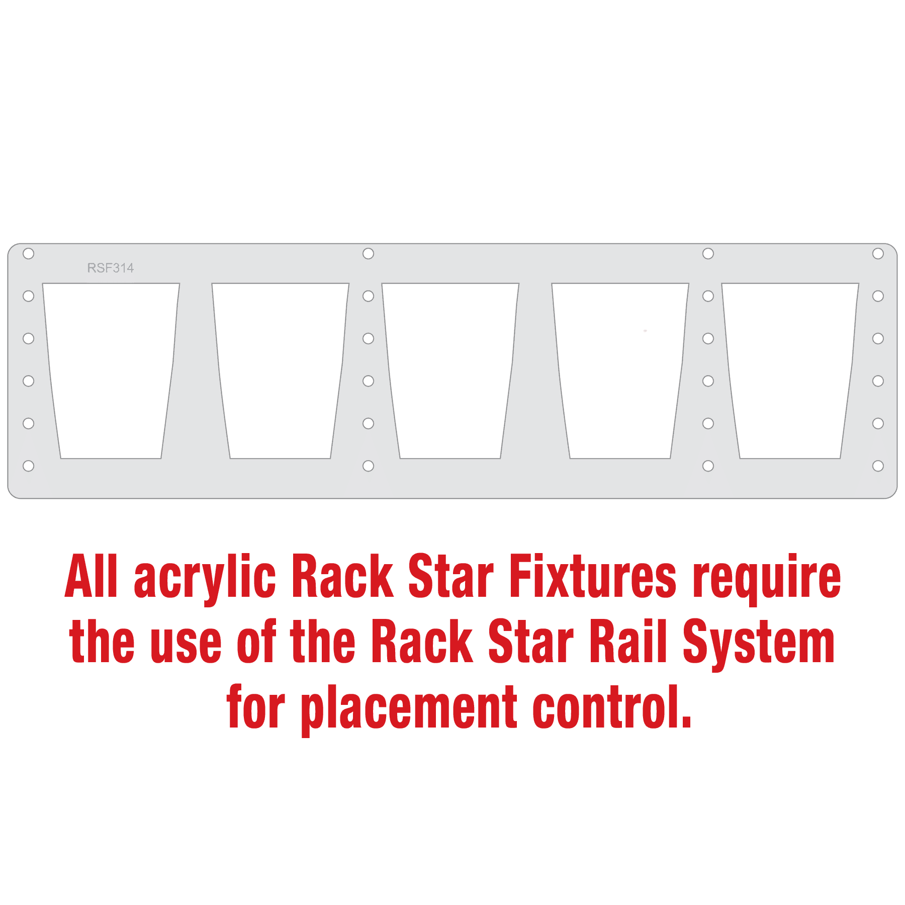 PCG119 12 oz. Double Old Fashioned Glass Rack Star Fixture-Holds 5