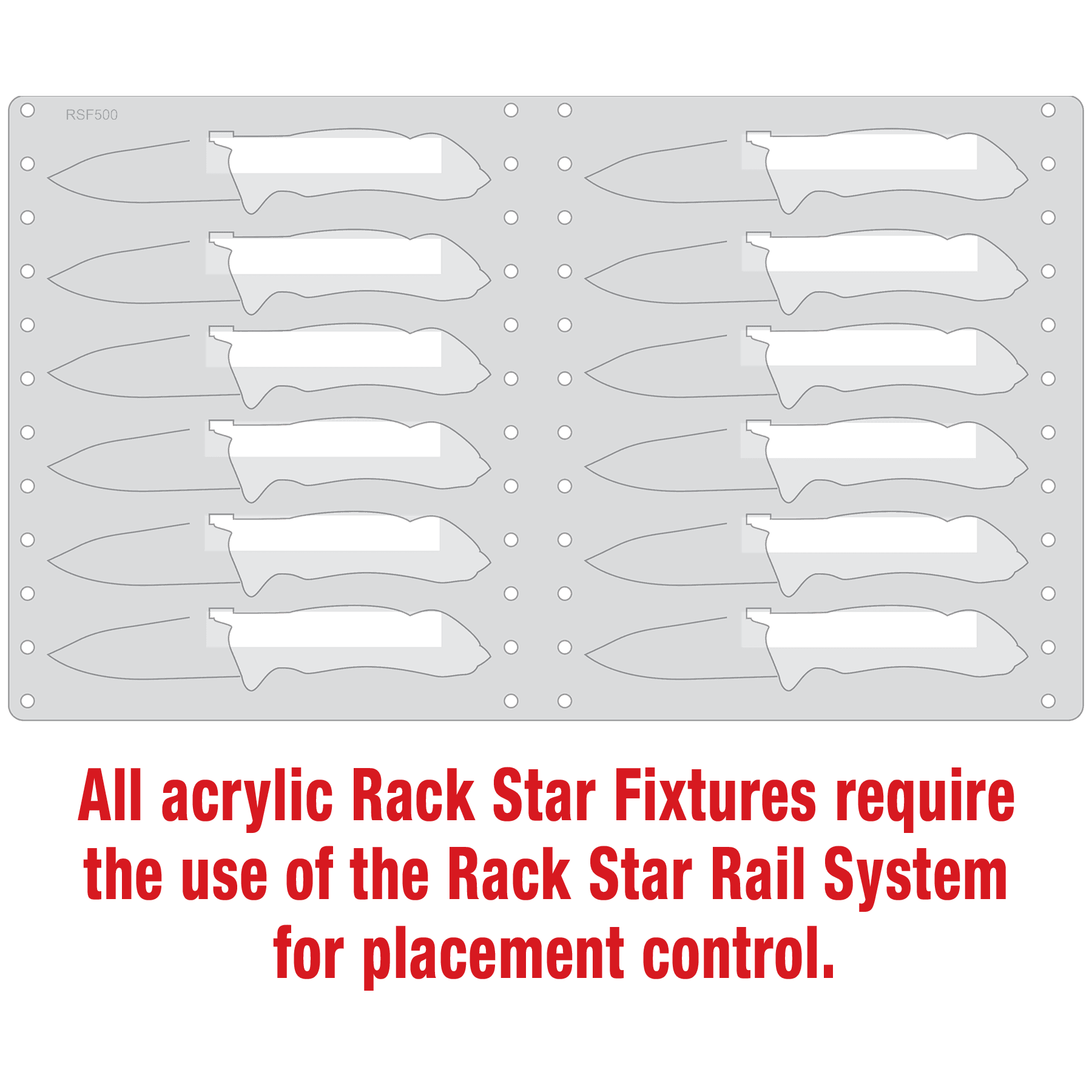 4 1/2" Bison River Rescue Knife Fixture-Holds 12