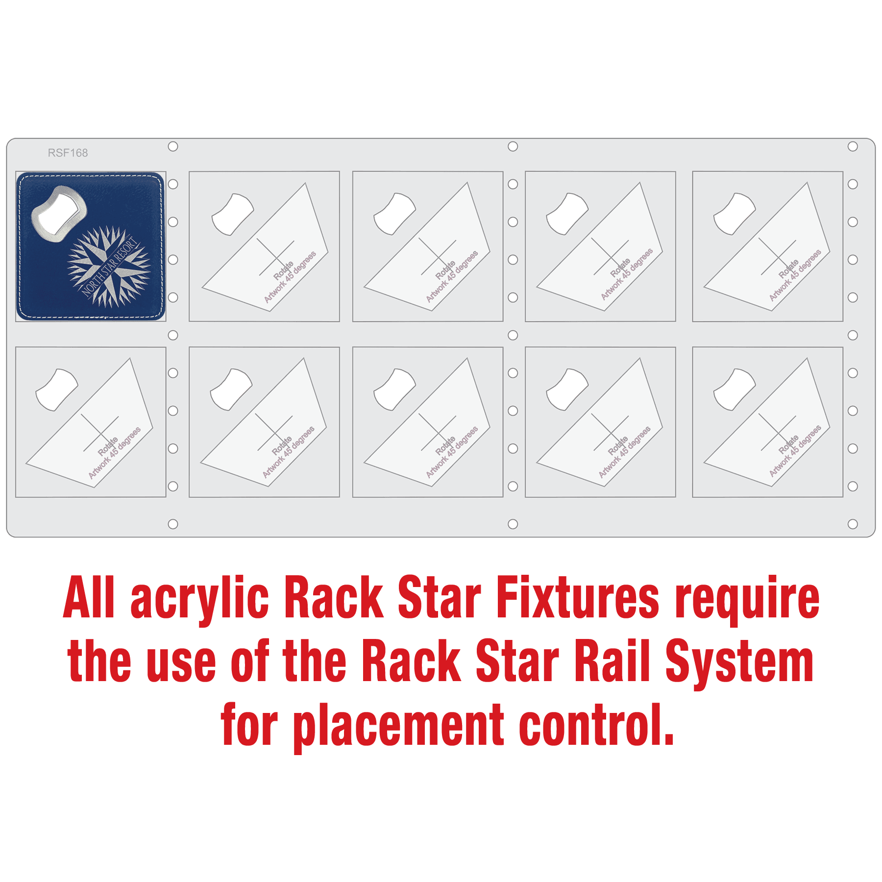 4" x 4" Square Coaster with Bottle Opener Fixture-Holds 10