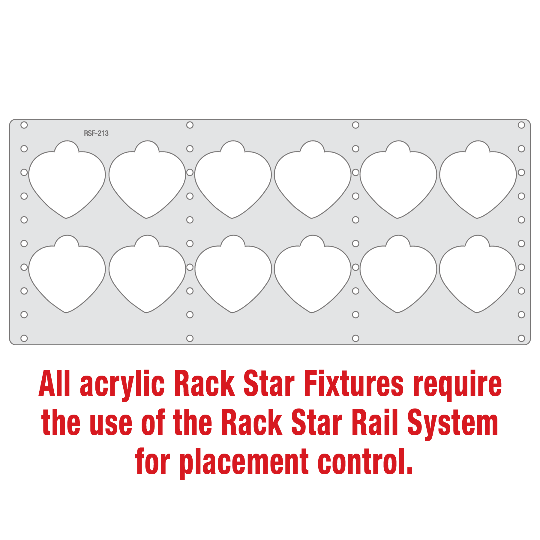 Rack Star Fixture for the CGS104 3" Heart Ornament