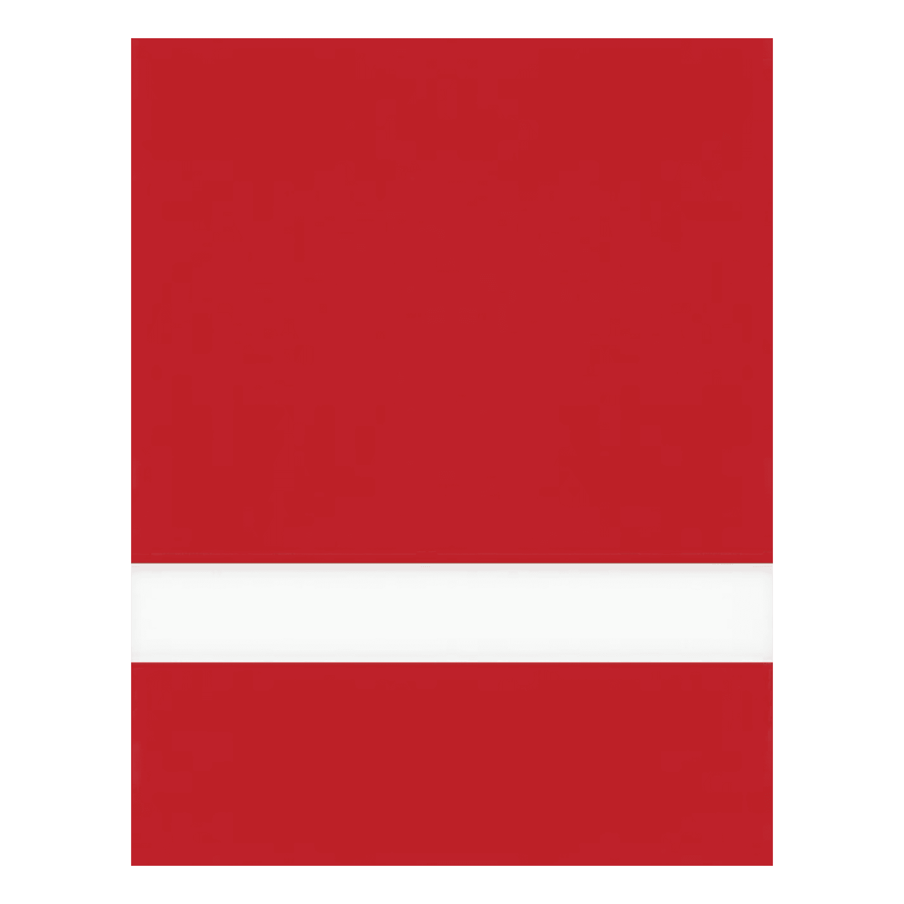 12" x 24" x 1/16" Red/White Matte Duets Rotary Indoor Plastic