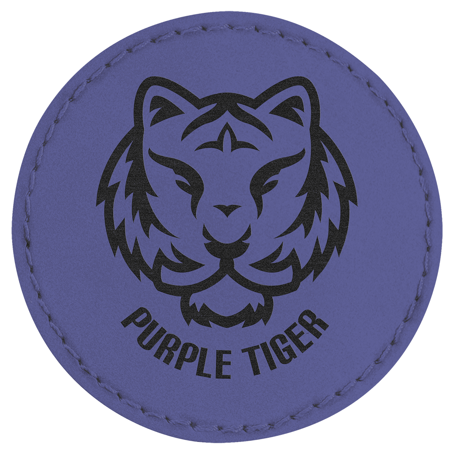 2 1/2" Purple Laserable Leatherette Round Patch with Kota Pro Adhesive