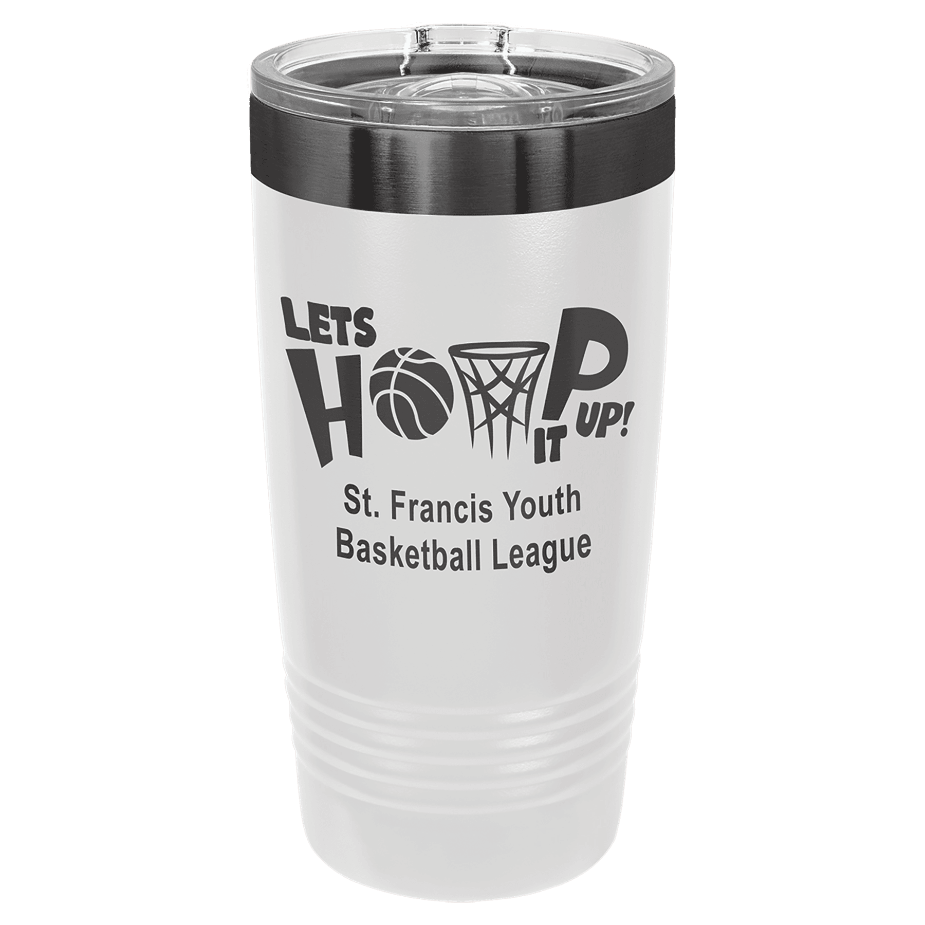 Polar Camel 20 oz. White/Ghost Black Ringneck Tumbler