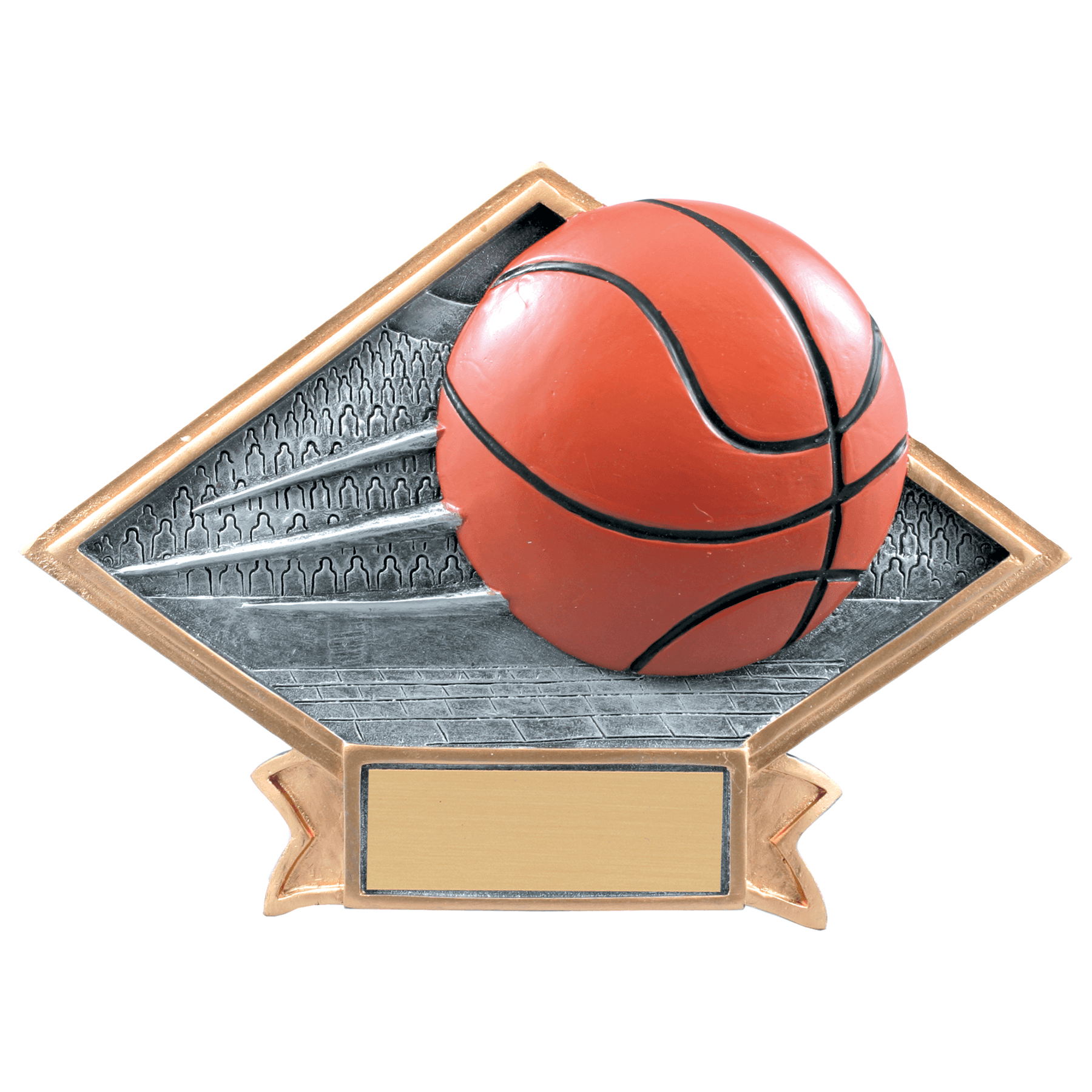 8 1/2" x 6" Basketball Diamond Plate Resin