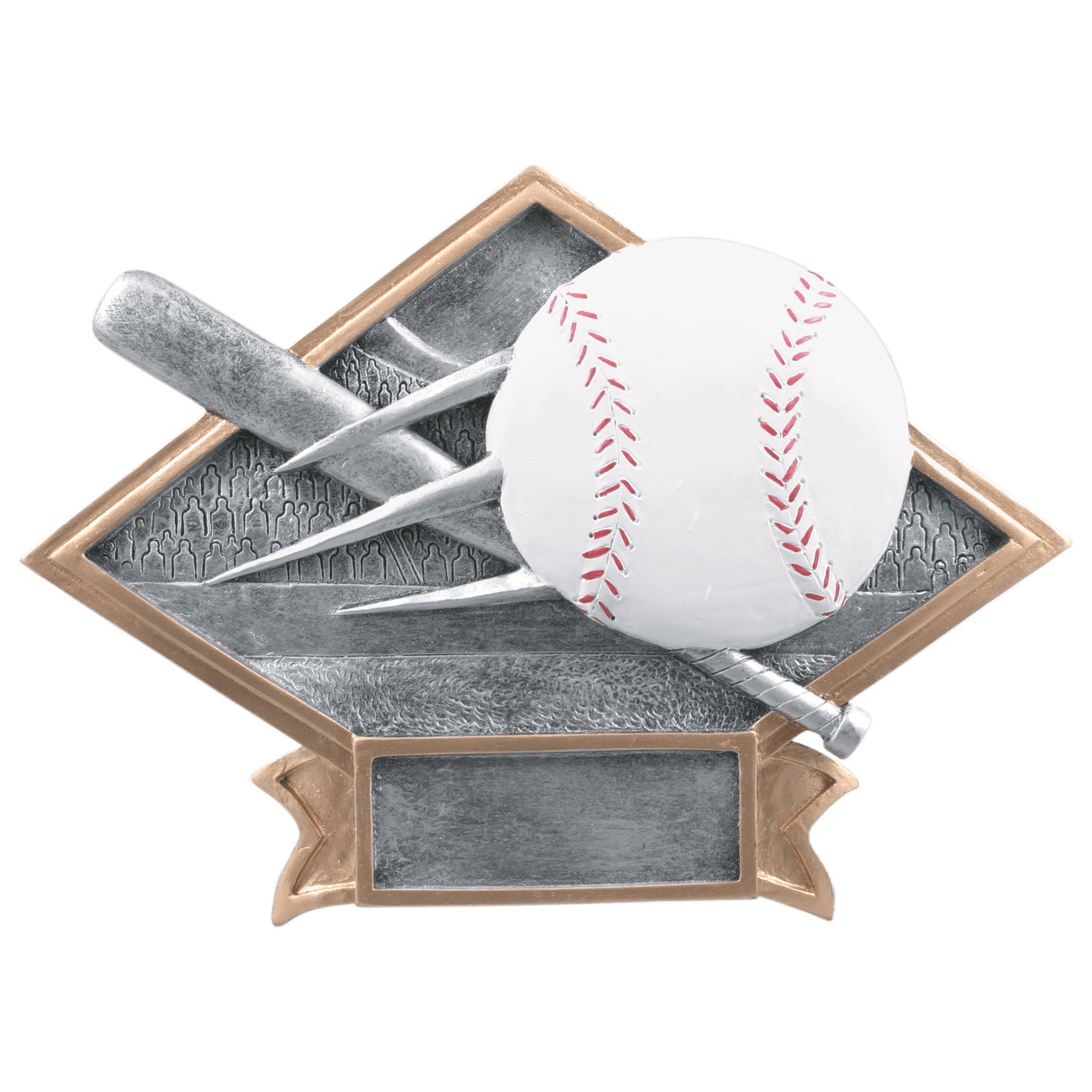 8 1/2" x 6" Baseball Diamond Plate Resin